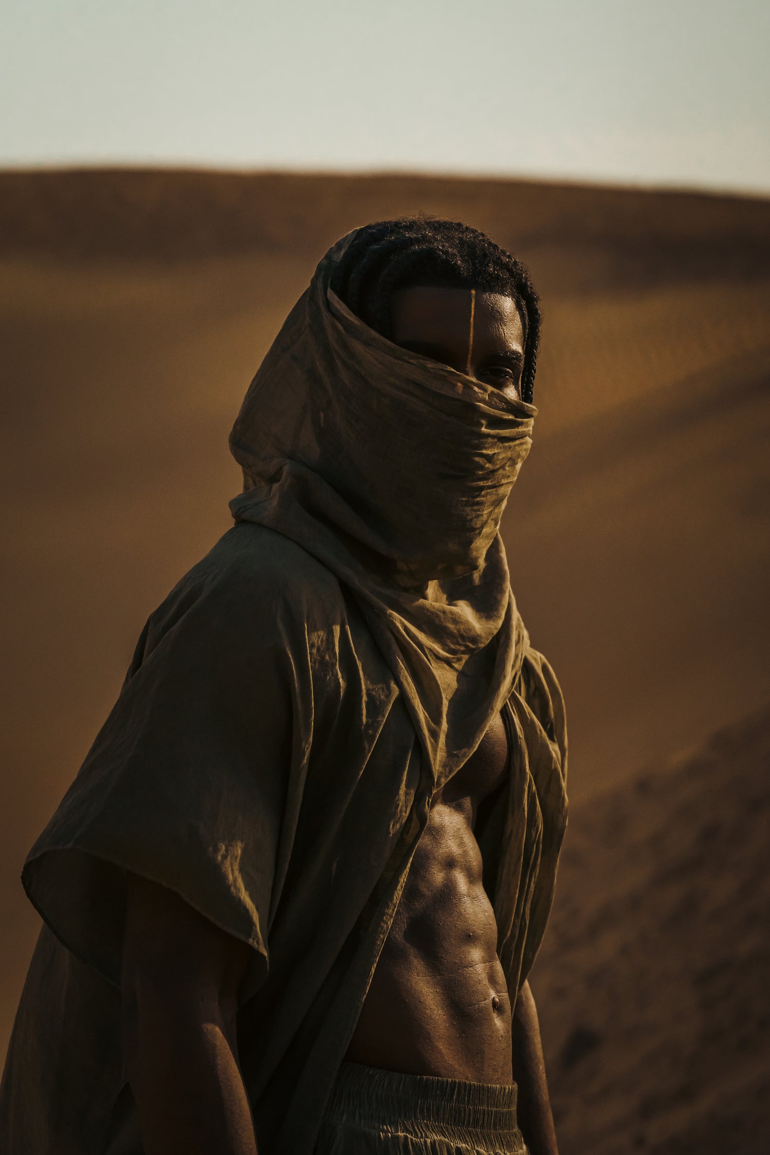 SHAWL Kimono in Khaki Green