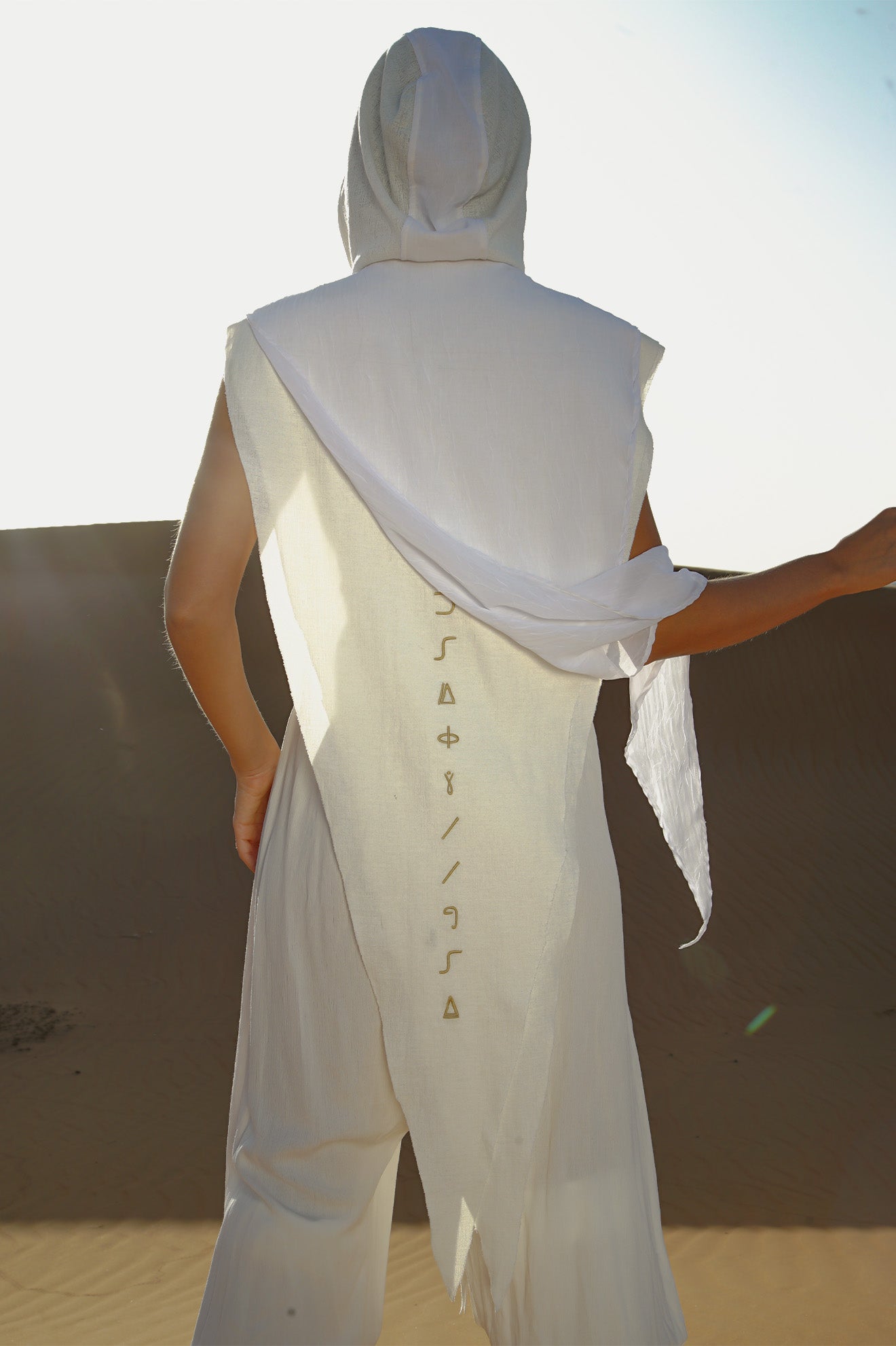 White Bohemian hooded shawl, unisex Jedi-inspired hooded shawl with mystical embroidery, spiritual hooded shawl for Star Wars cosplay and everyday wear, handcrafted shawl with boho-chic details and protective hood, breathable and comfortable shawl hood for outdoor adventures, unique and meaningful embroidered shawl for spiritual seekers, vibrant shawl hood, Jedi-inspired shawl for cosmic warriors, celestial-inspired shawl hood with intricate star embroidery, burning man outfit