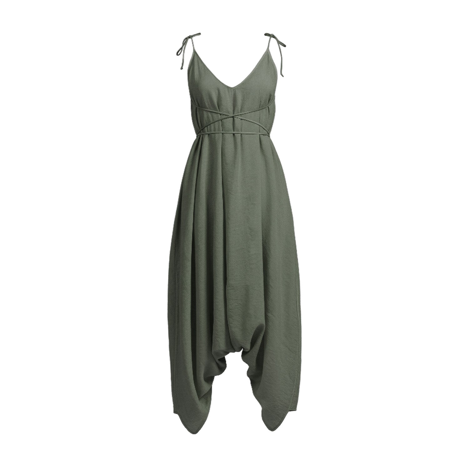 Baris Jumpsuit in Khaki Green