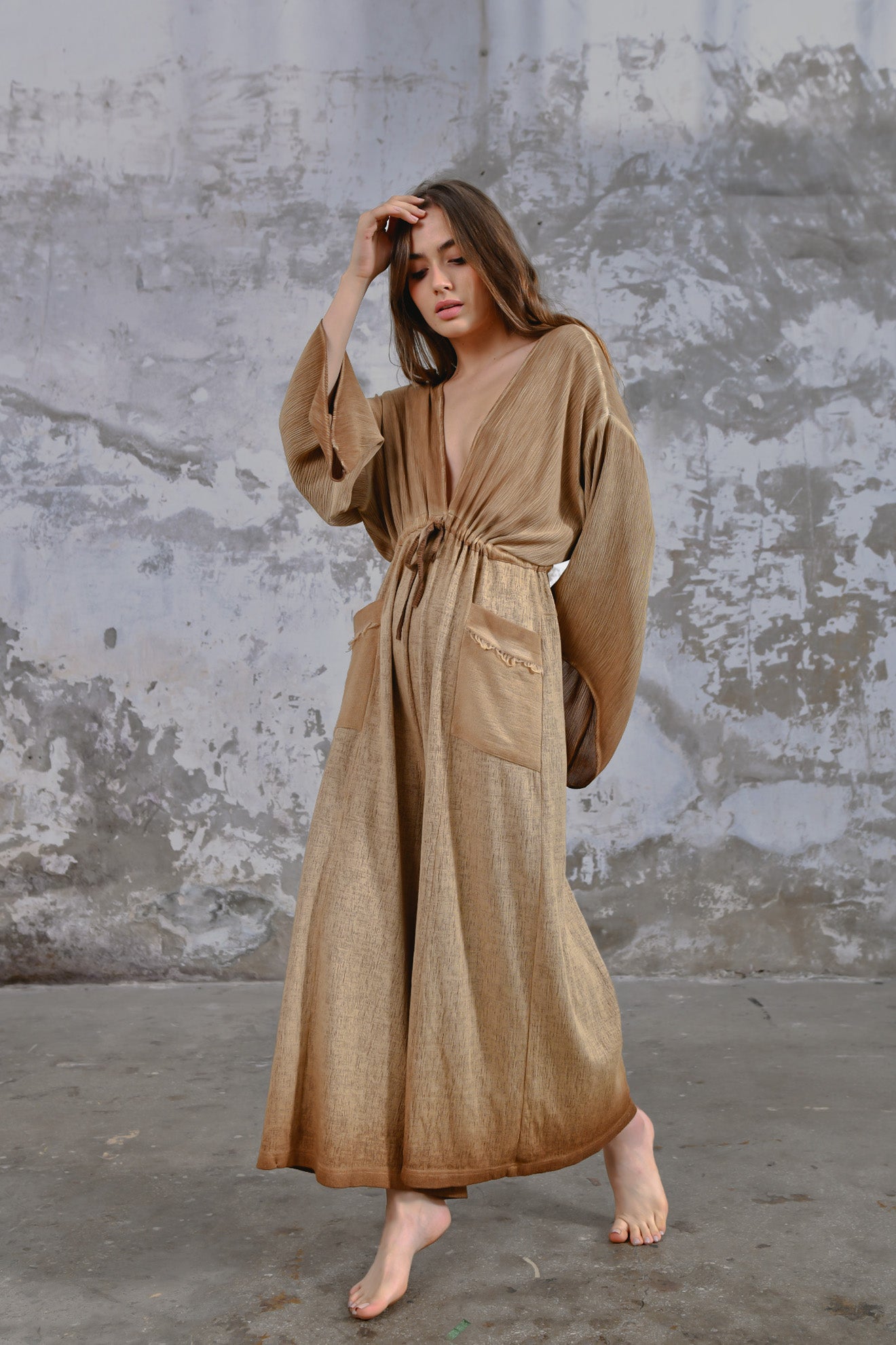 Brown Boho Maxi Jumpsuit • Boho Overalls for Women Zhenabia Shop