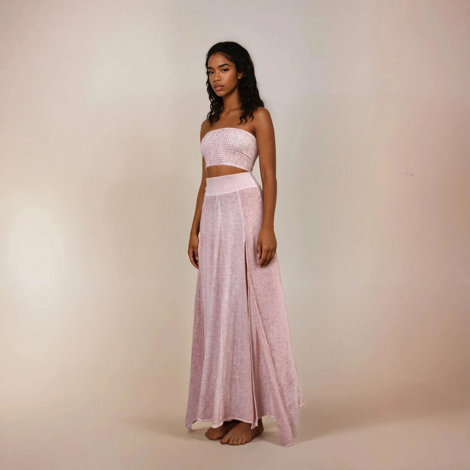 ZHE Skirt in Powder Pink