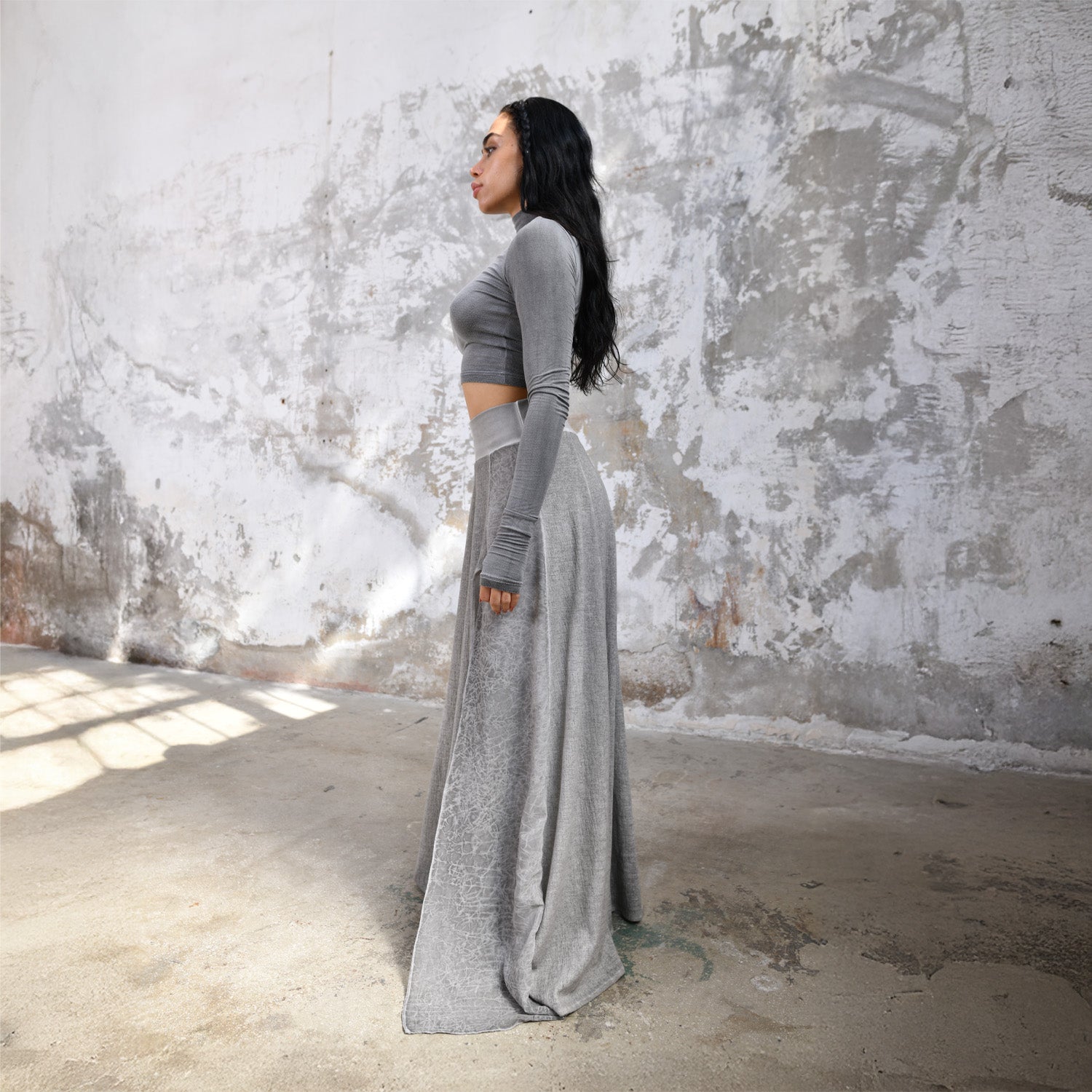 ZHE Skirt in Light Gray