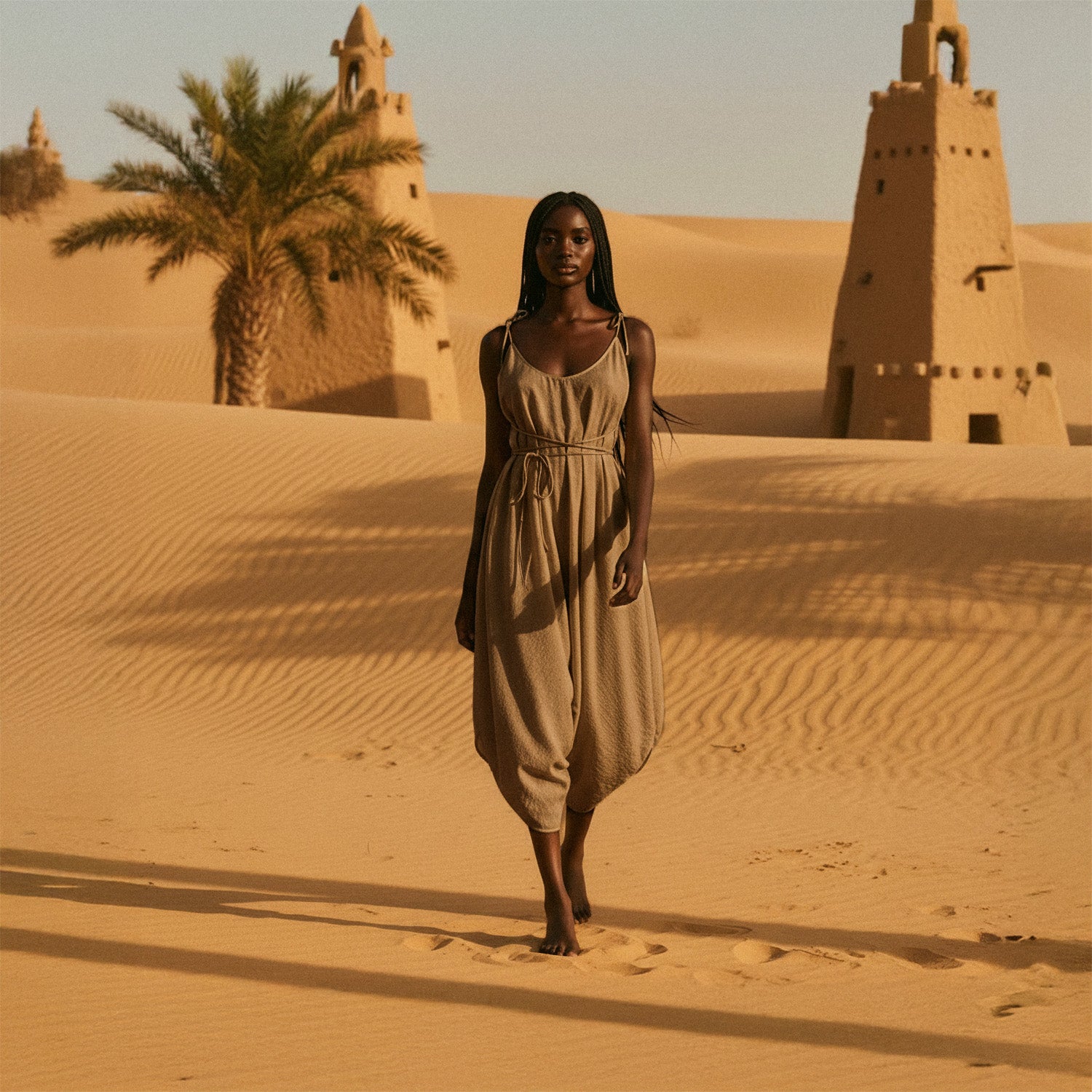 Baris Jumpsuit in Desert Sand