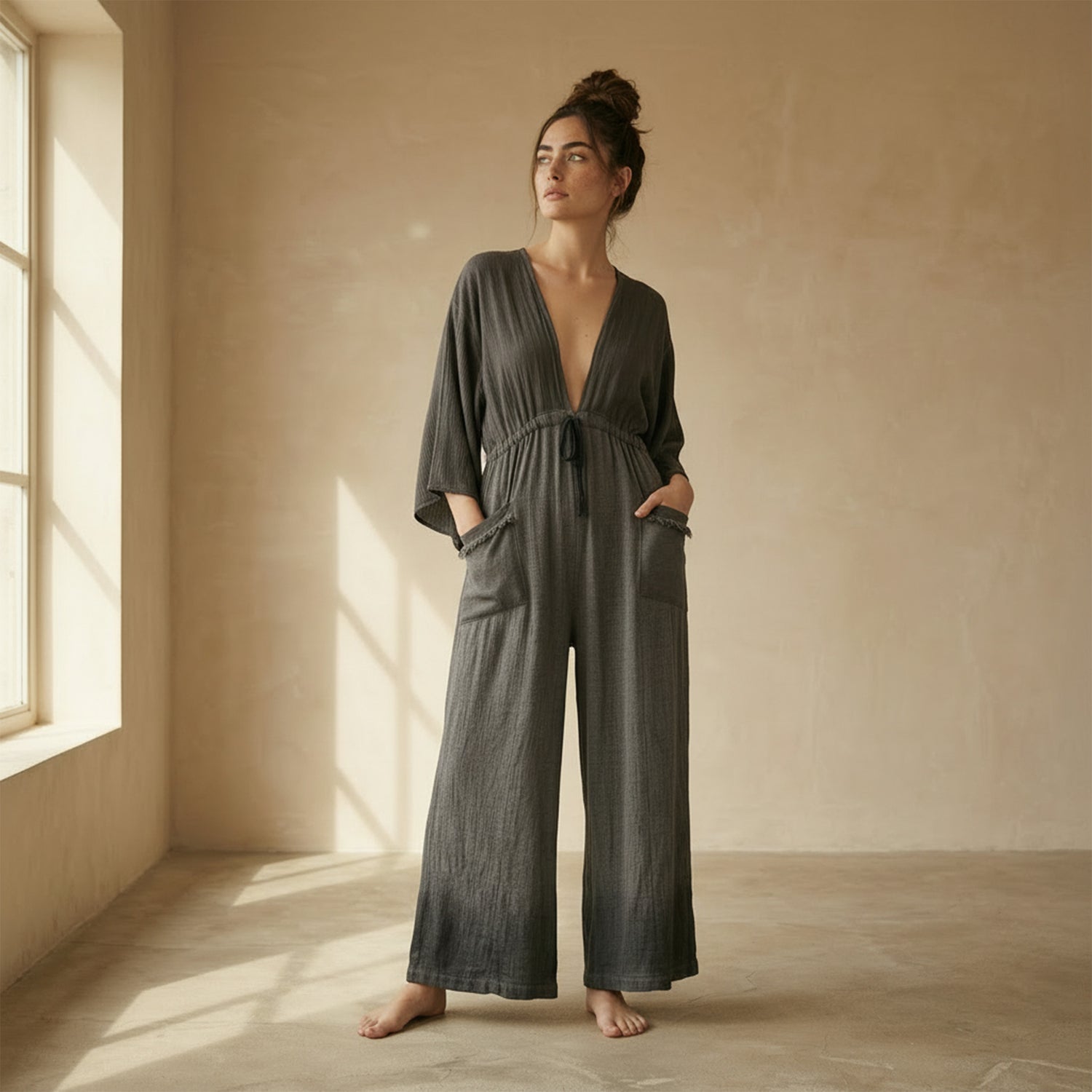 Altar Jumpsuit in Charcoal