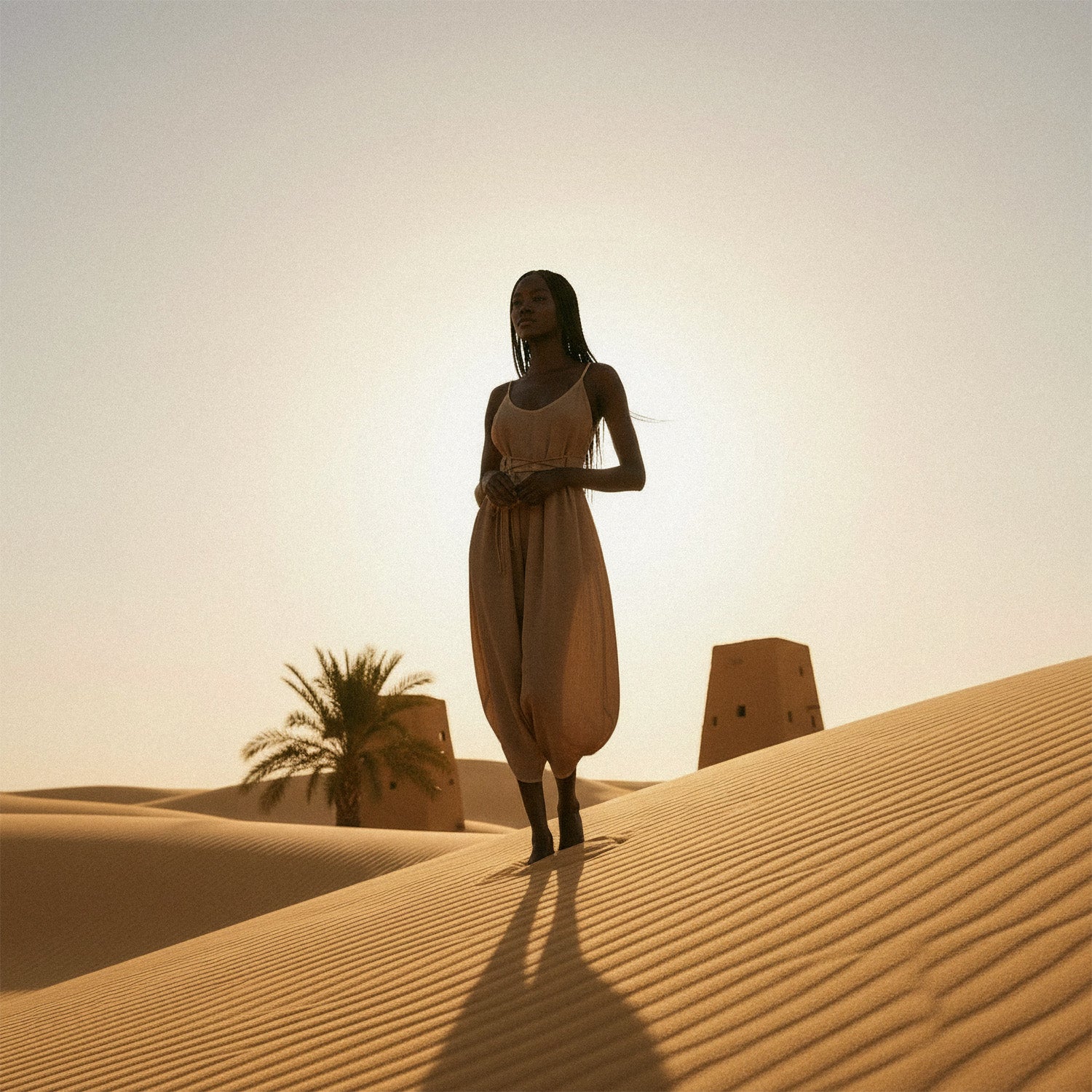 Baris Jumpsuit in Desert Sand