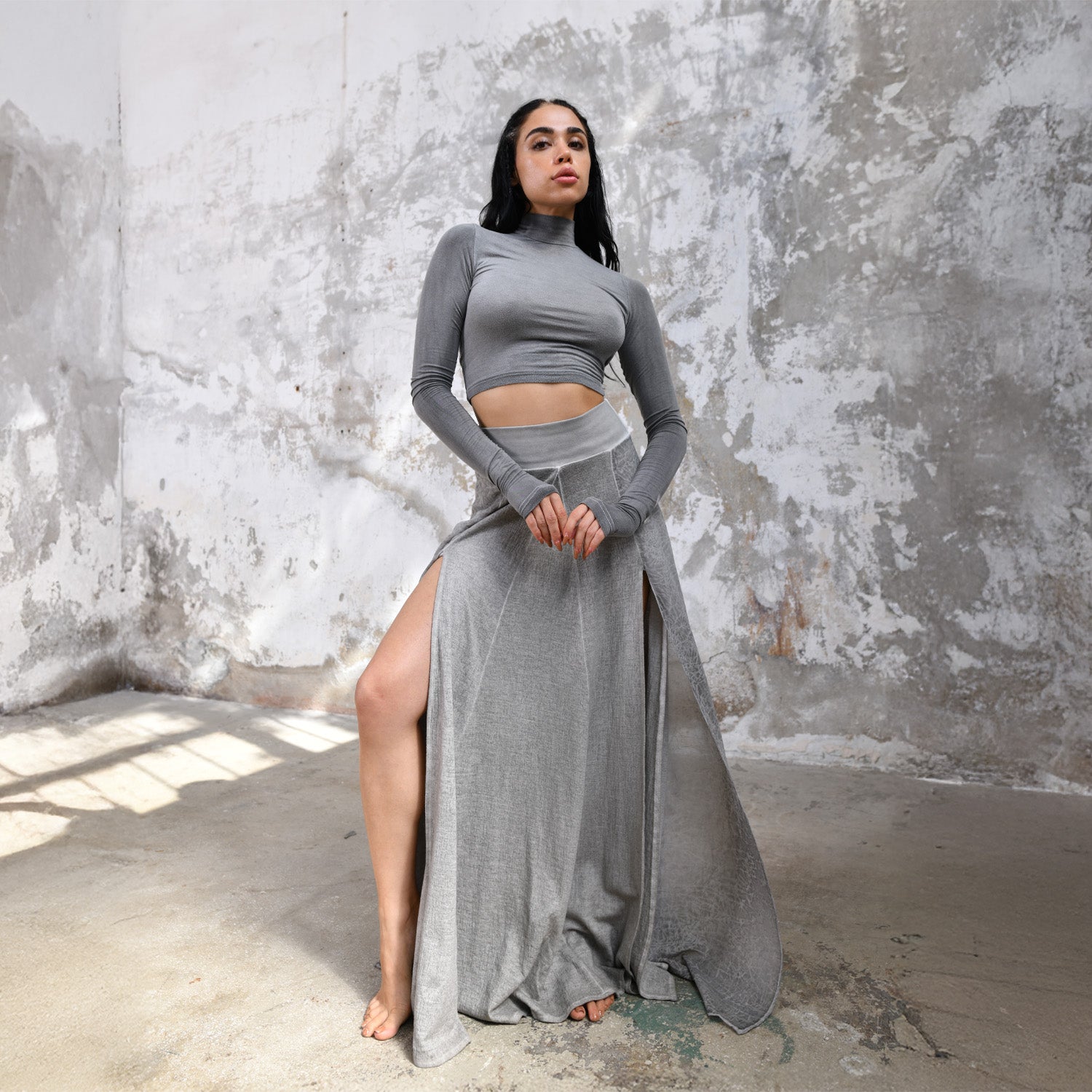 ZHE Skirt in Light Gray
