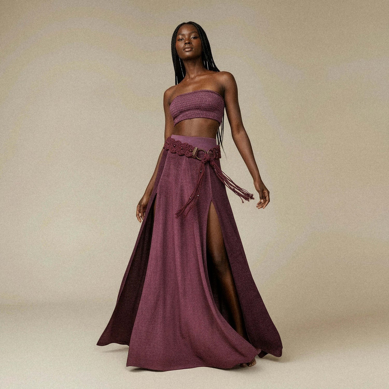 Aishe Belt in Cherry