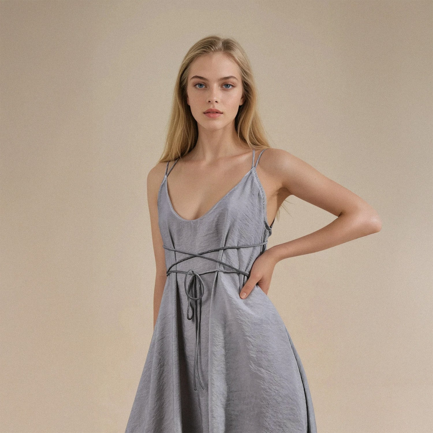 Baris Jumpsuit in Light Gray