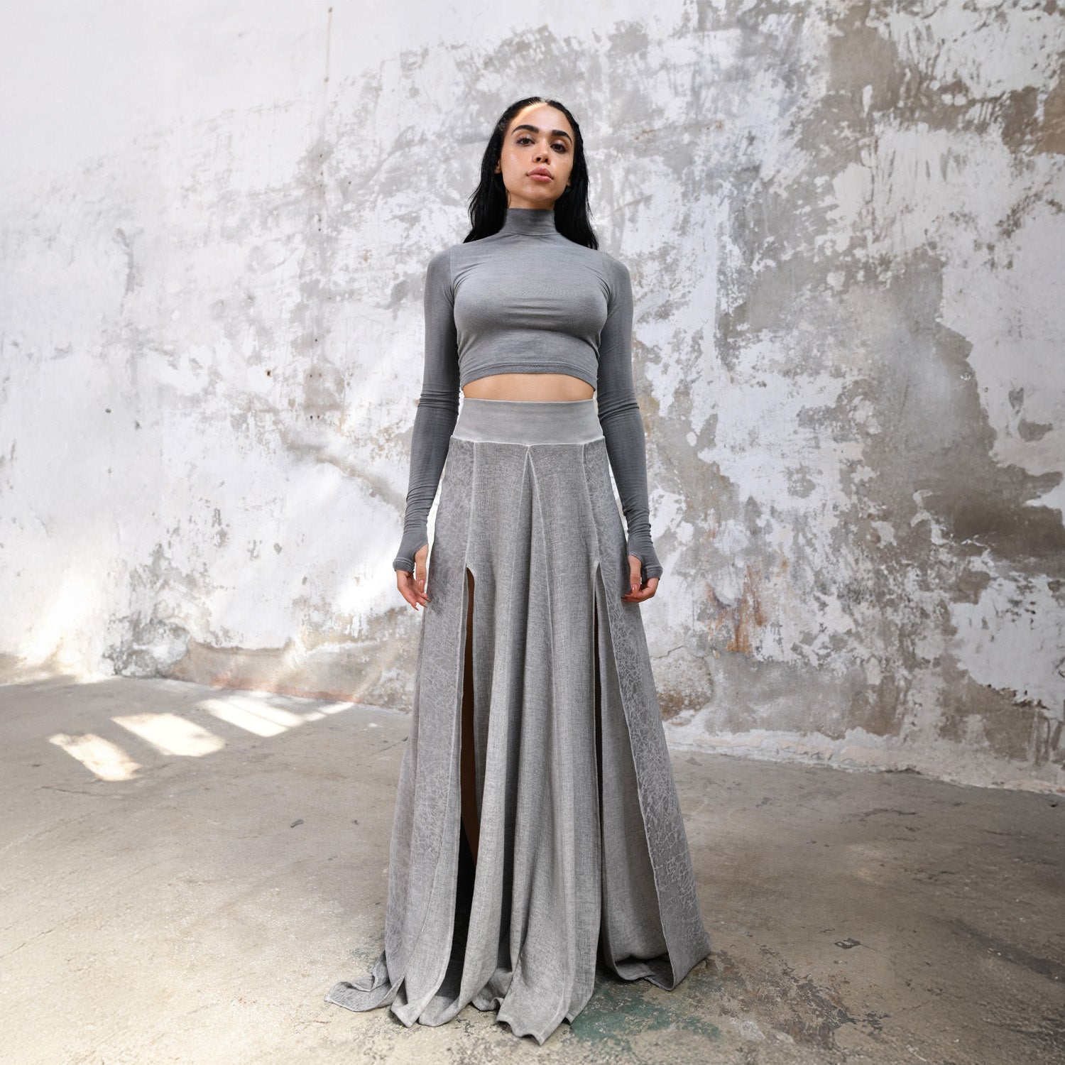 ZHE Skirt in Light Gray