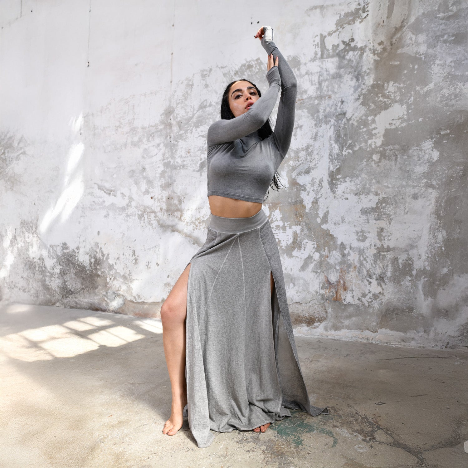 ZHE Skirt in Light Gray