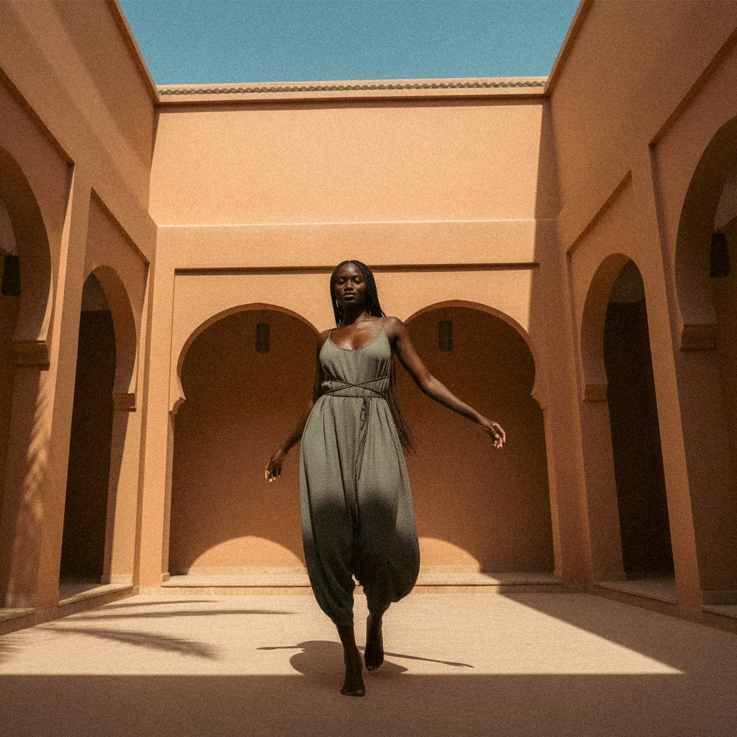 Baris Jumpsuit in Khaki Green