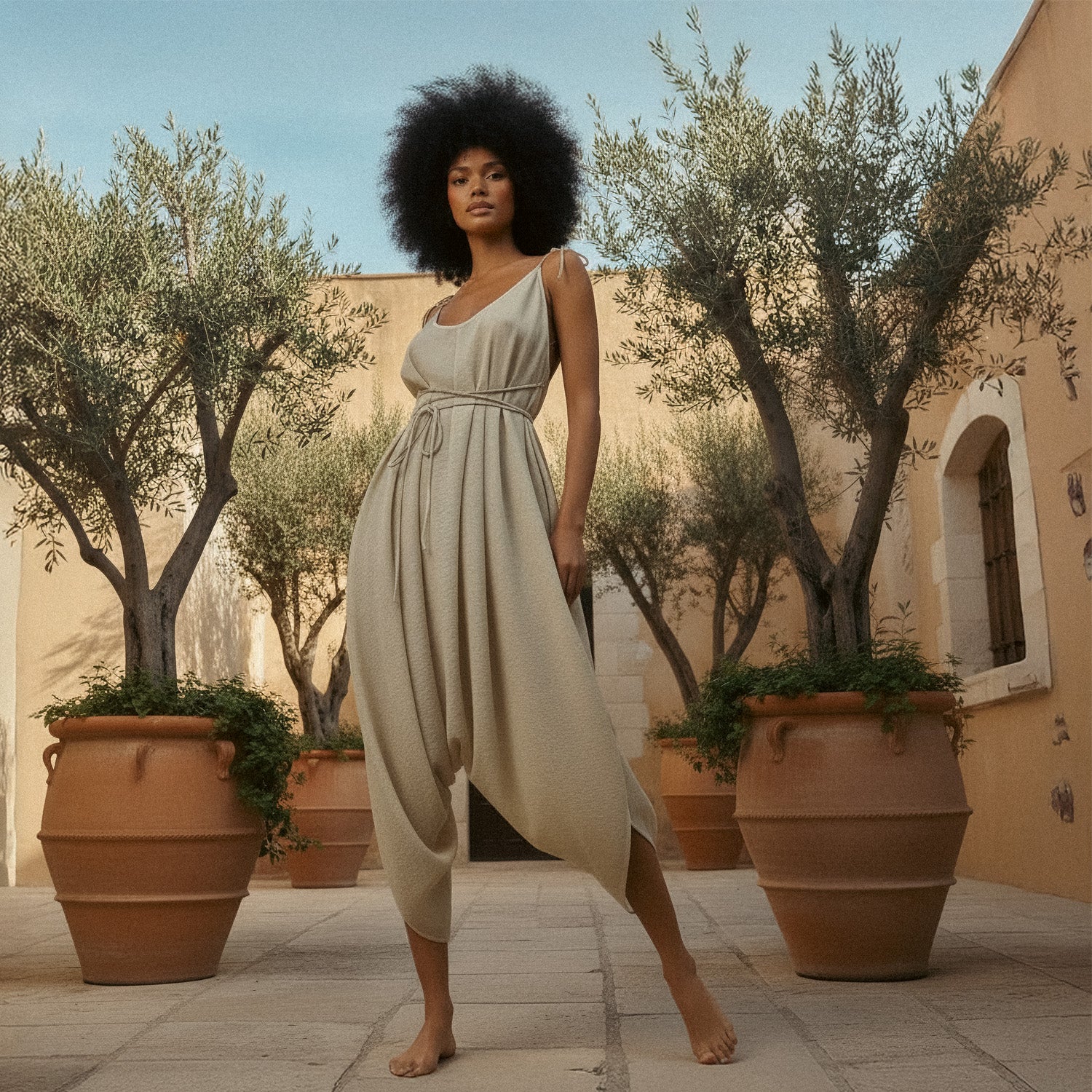 Baris Jumpsuit in Vintage Lemon