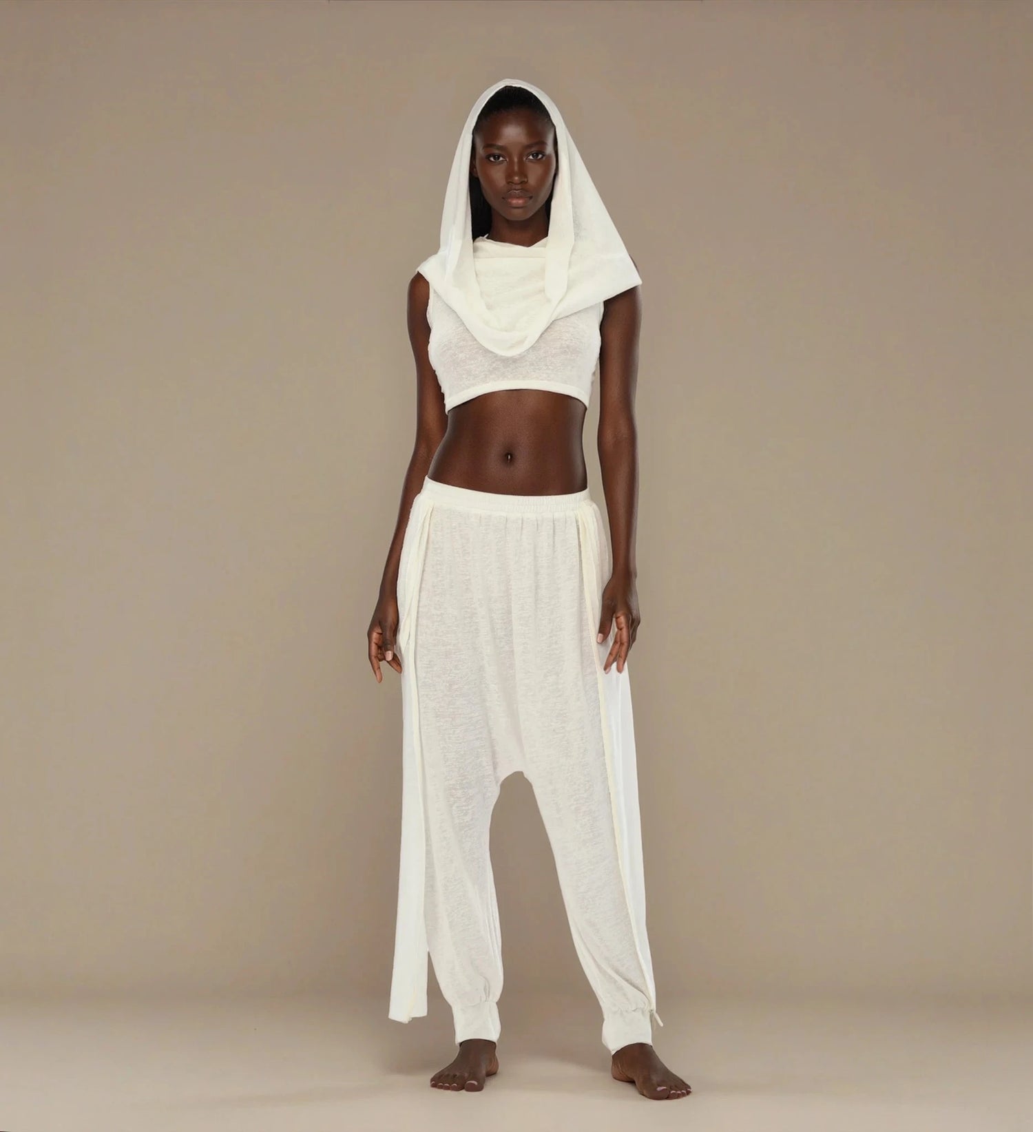 Hera Hooded Top in White