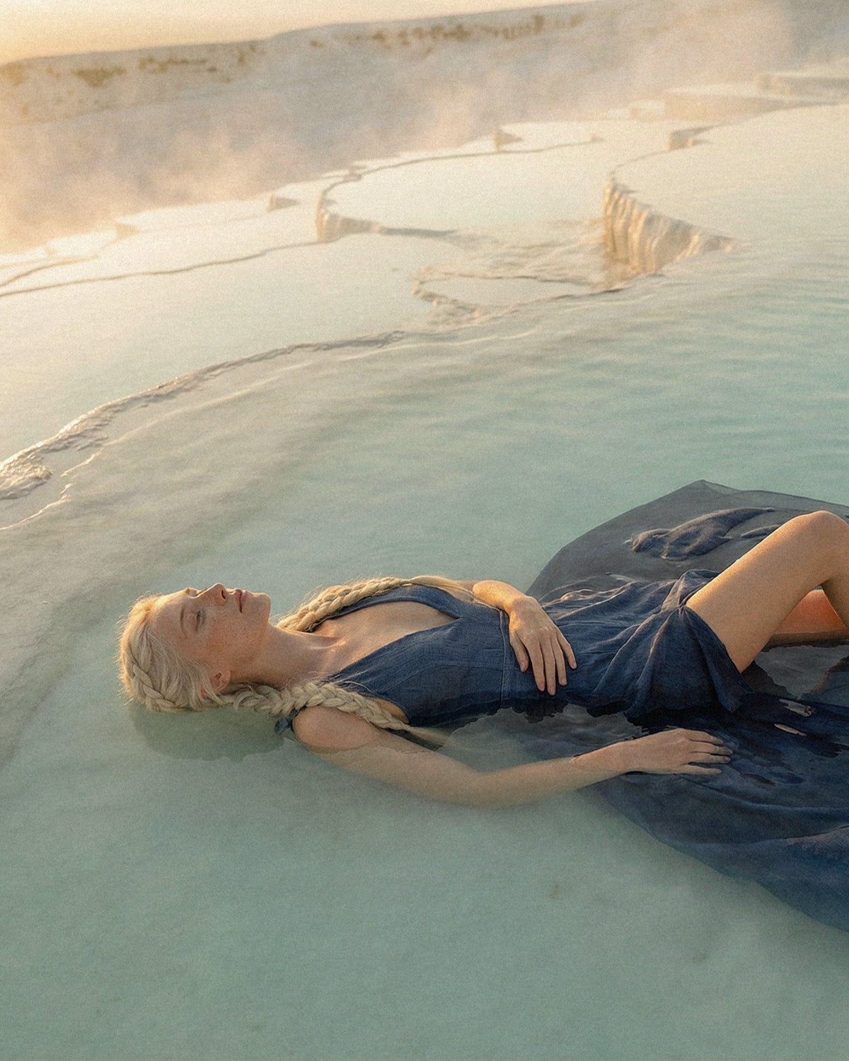 ZHE Dress in Dusty Blue