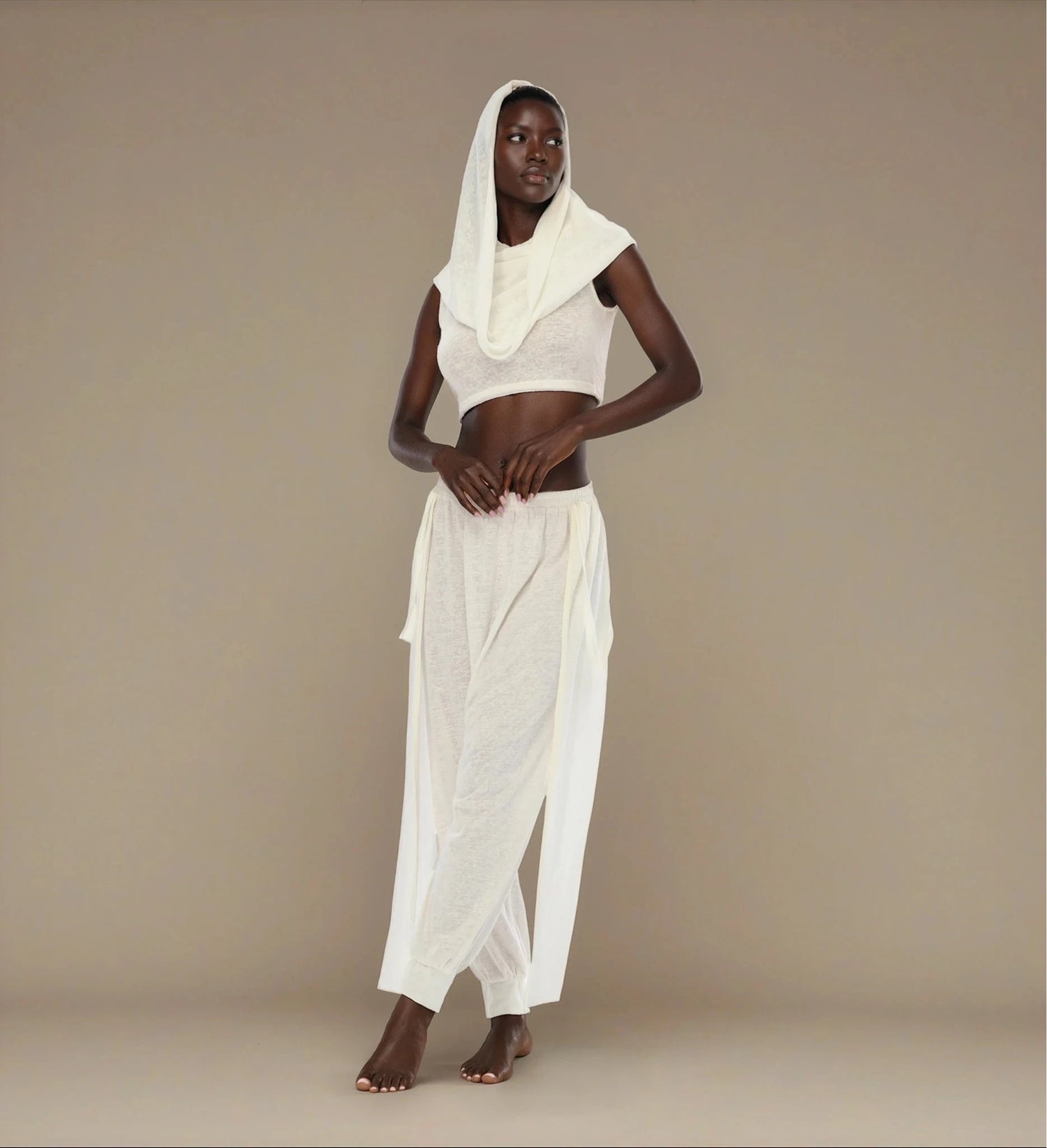 Hera Hooded Top in White