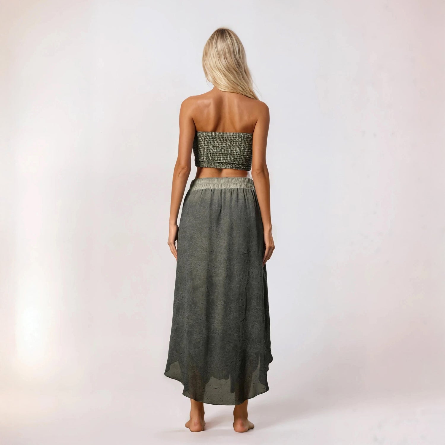 Gaia Salvar in Khaki Green