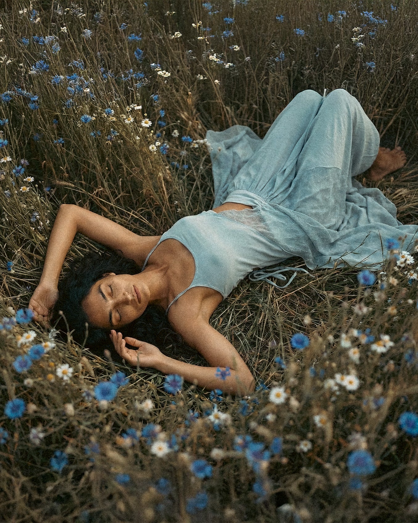 Aria Blouse in Baby Blue