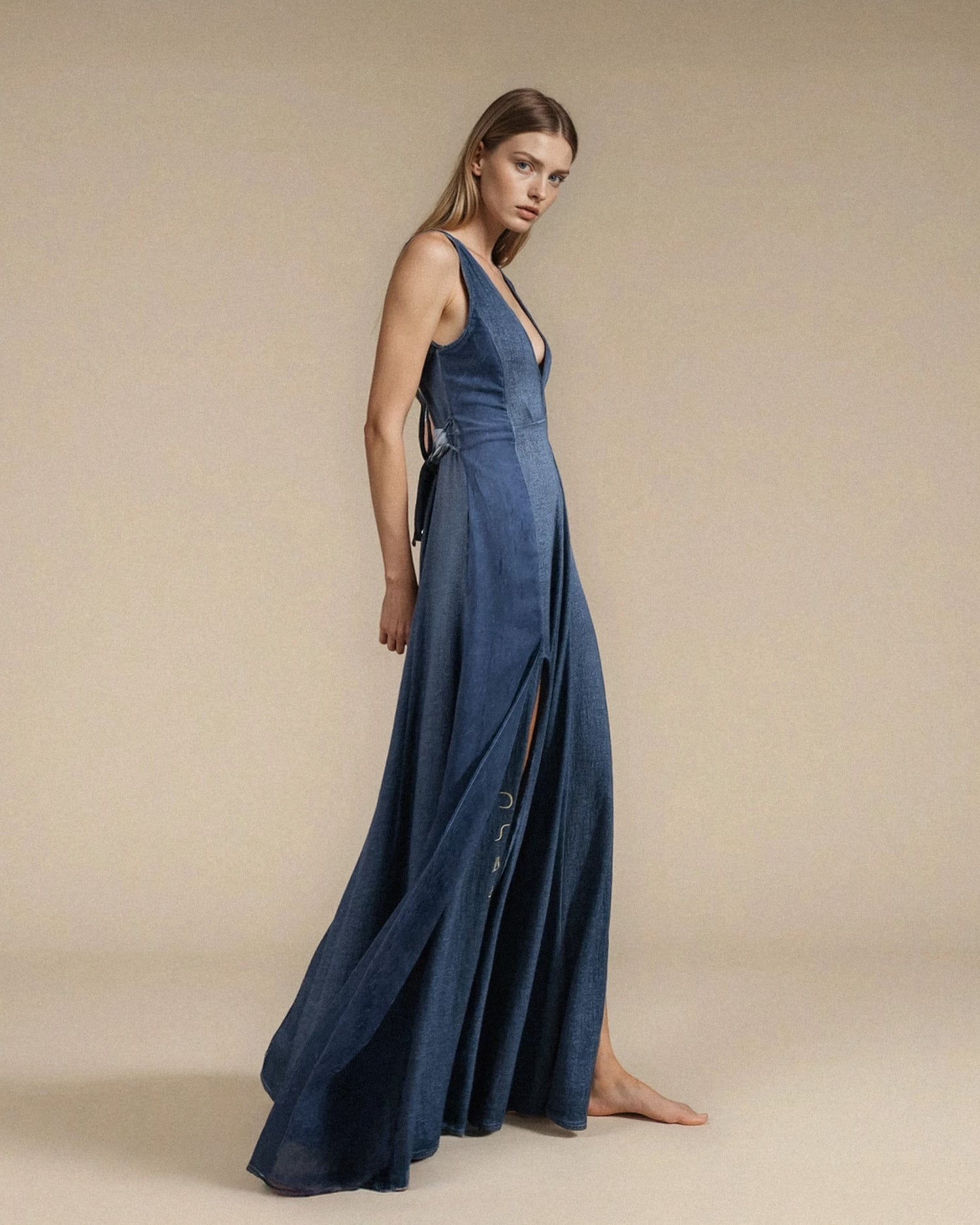 ZHE Dress in Dusty Blue
