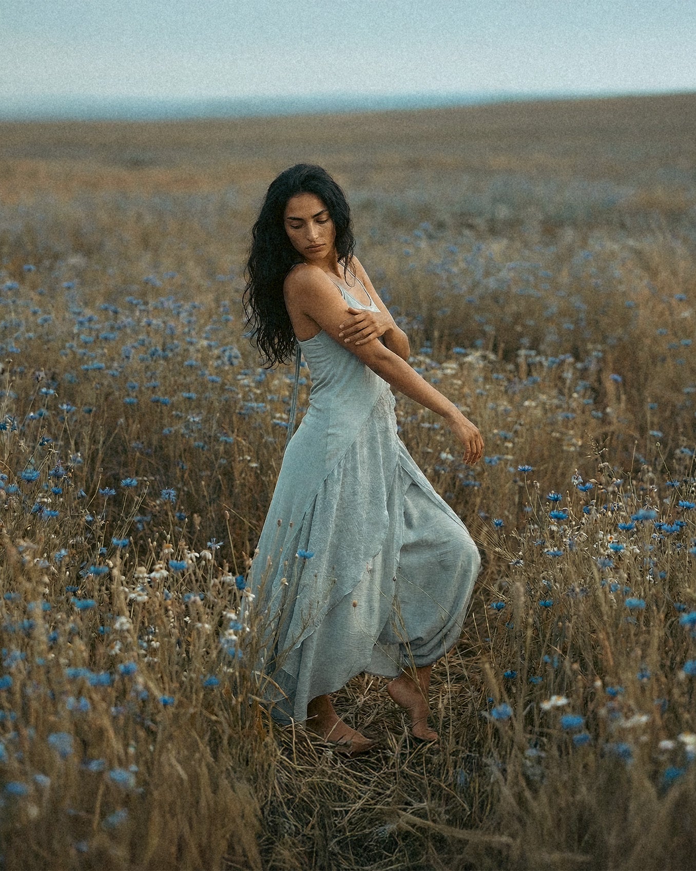 Aria Blouse in Baby Blue