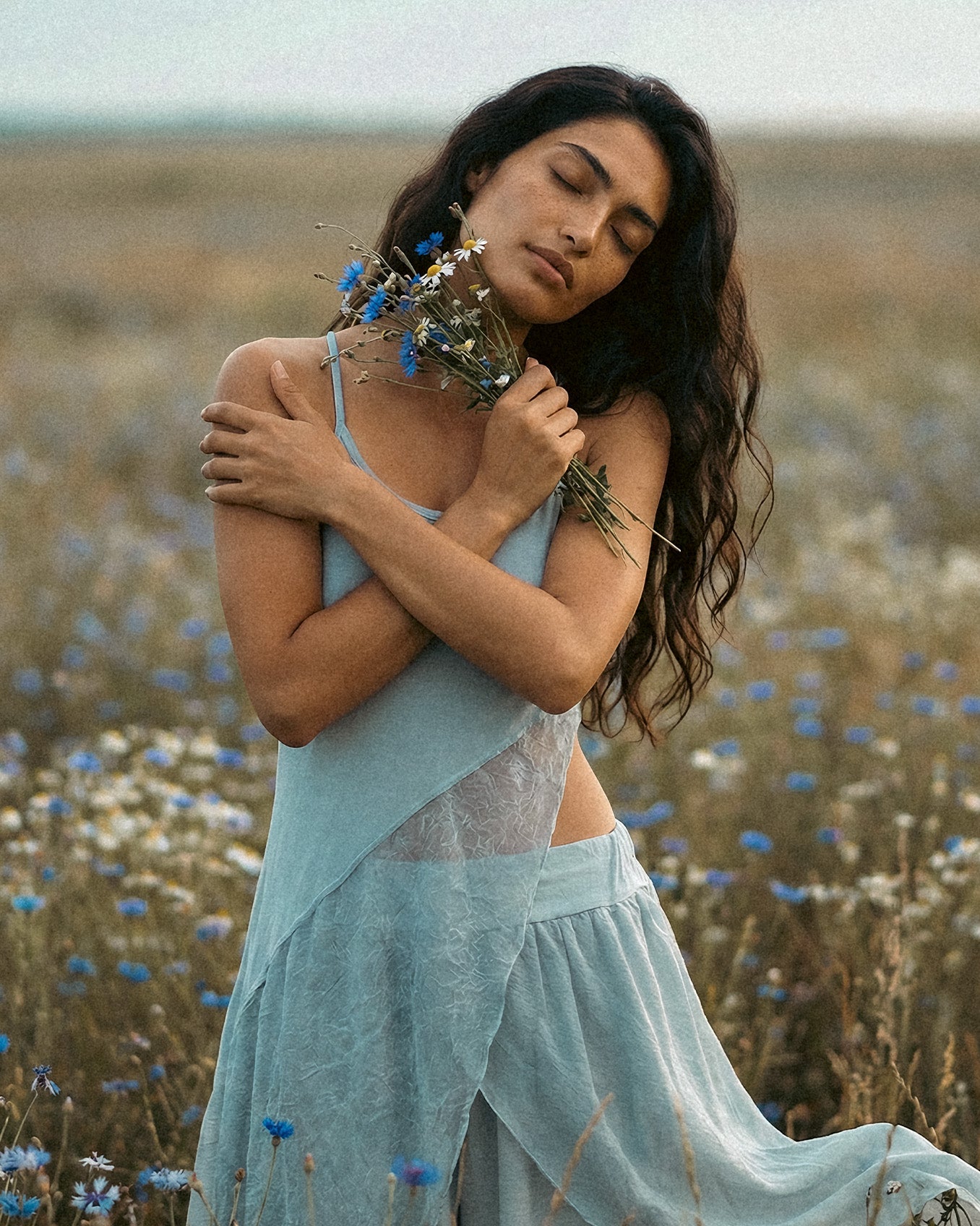 Aria Blouse in Baby Blue