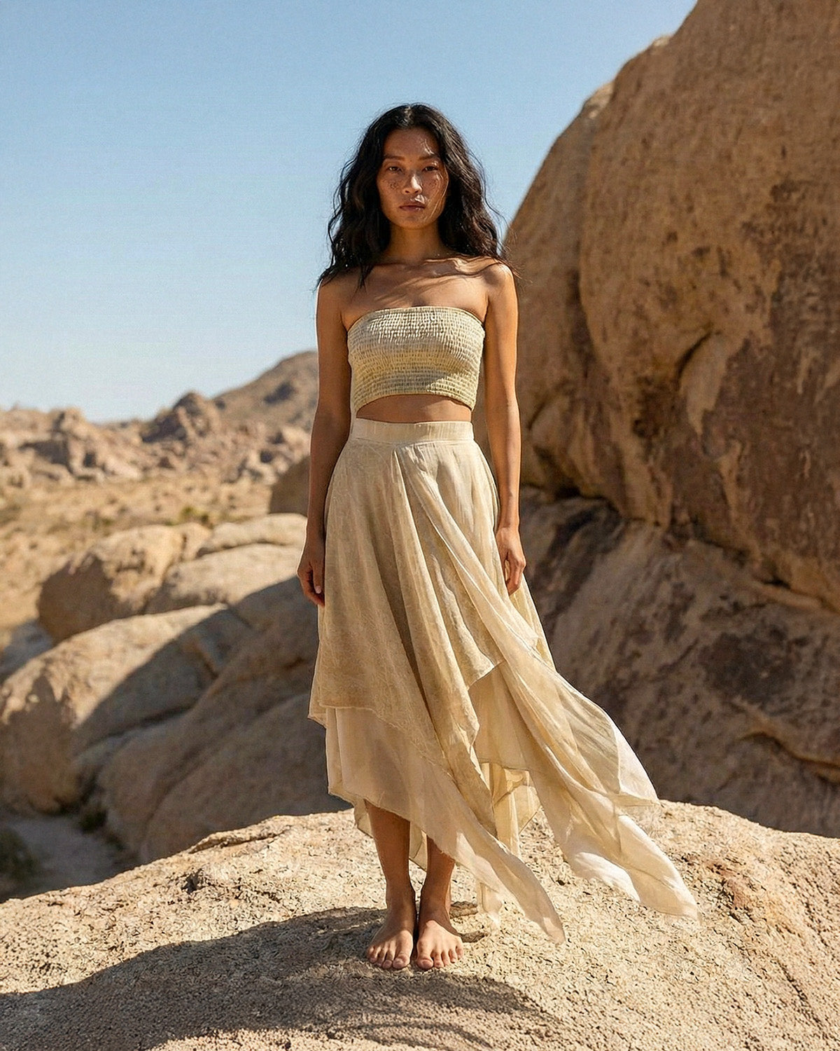 Bia Skirt in Vintage Lemon