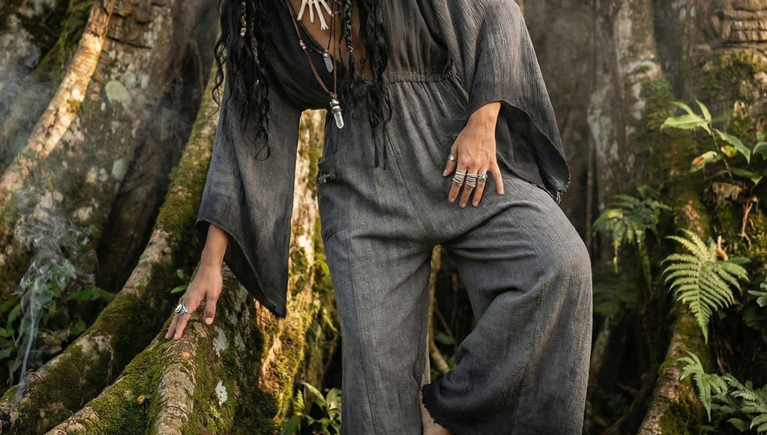 Altar Jumpsuit in Charcoal