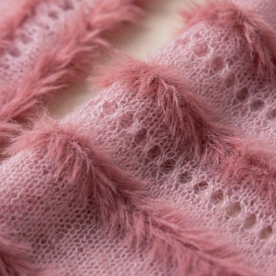 Cloud Mohair Jumper in Dusty Pink
