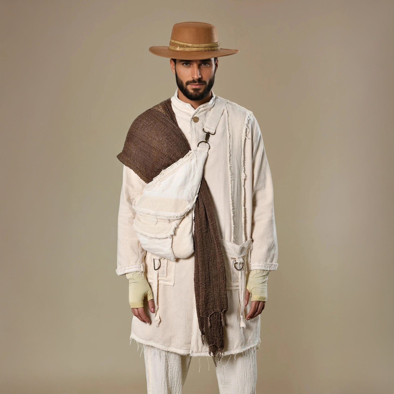 Lumos Crossbody Bag in Beige