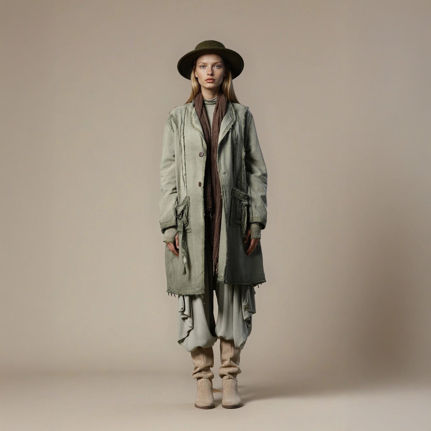 ZHENA Jacket in Khaki Green