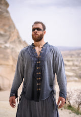 Chakra Shirt in Dusty Blue