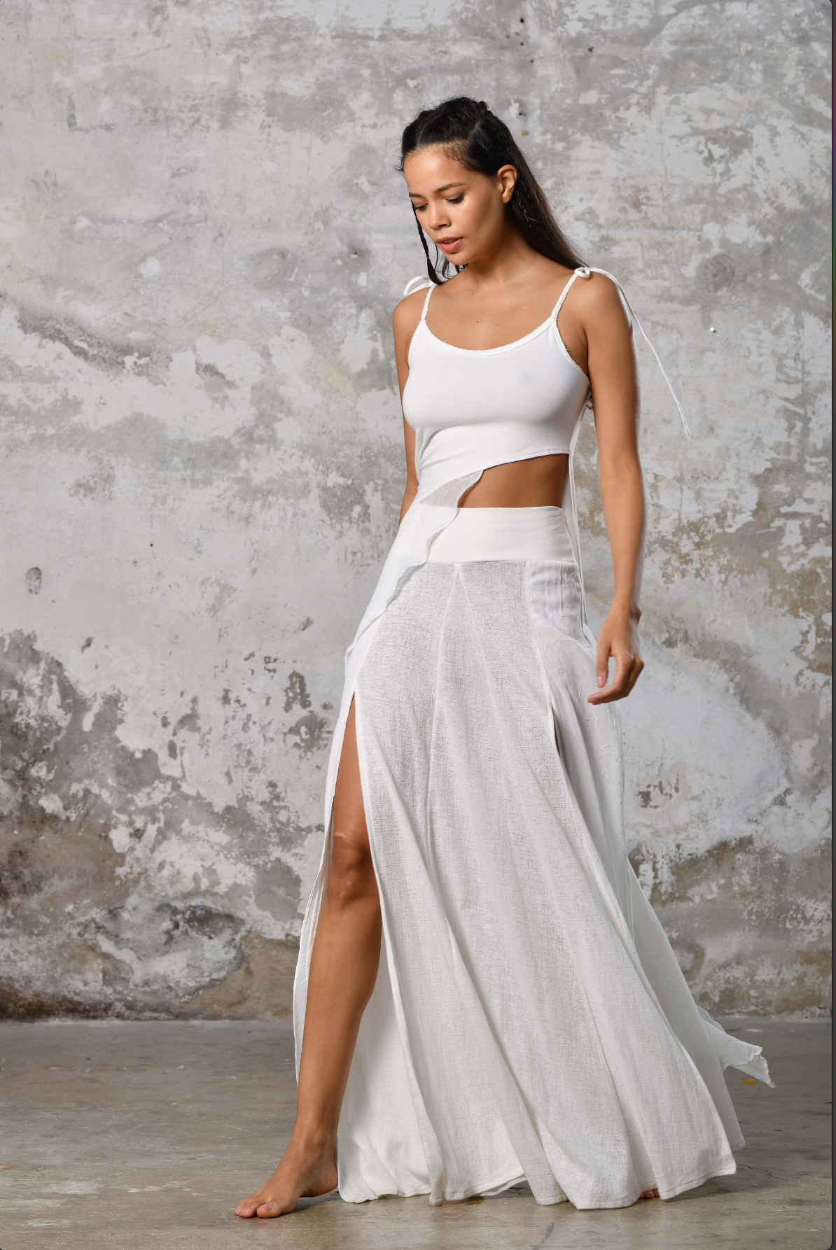 Boho White Asymmetrical Sexy Top • Elegant Boho Chic Women Top