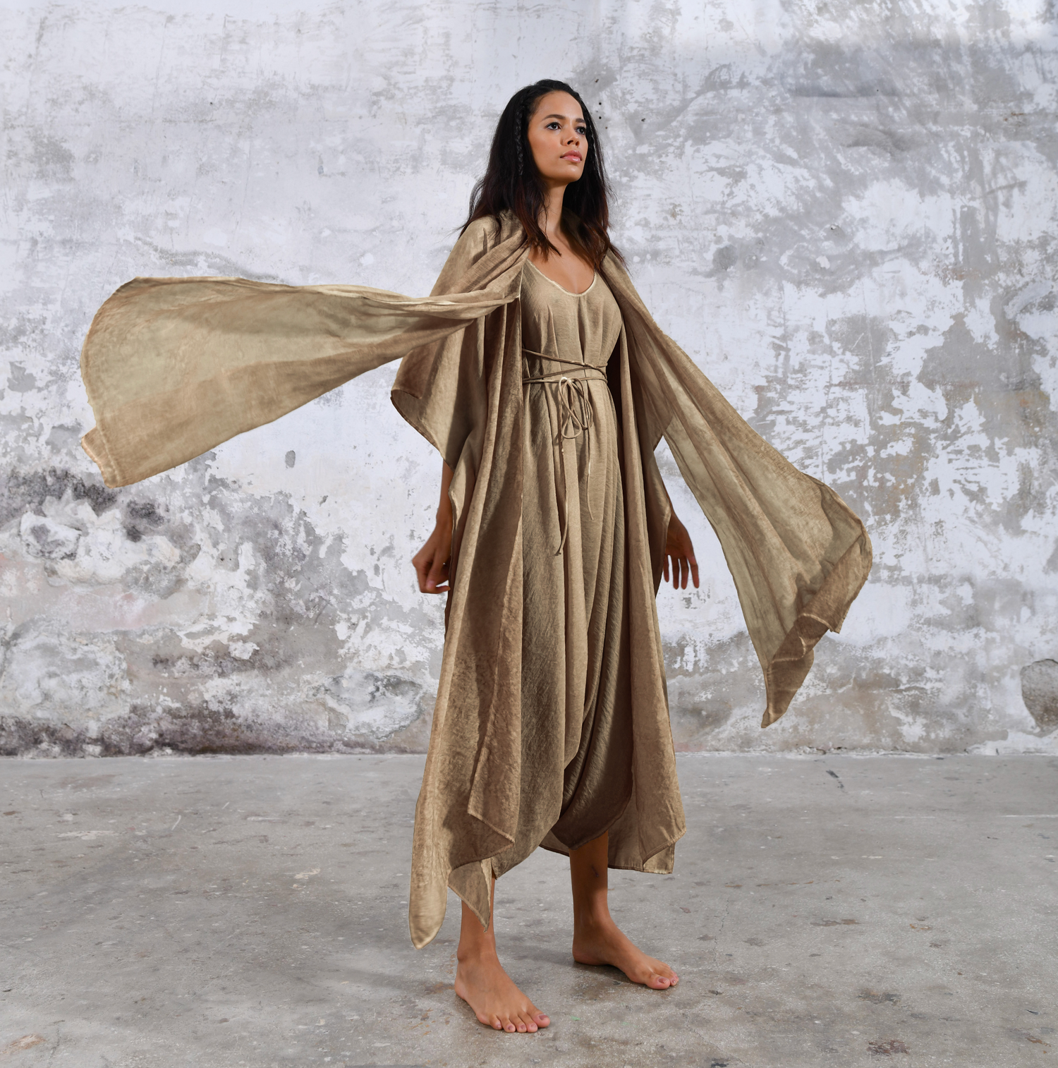 SHAWL Kimono in Desert Sand