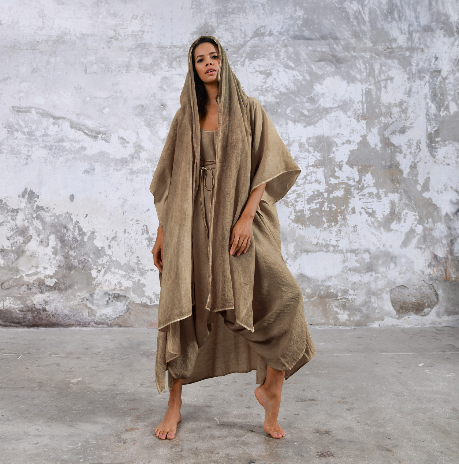 SHAWL Kimono in Desert Sand