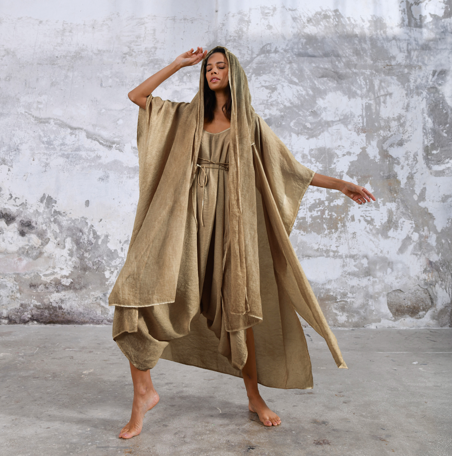 SHAWL Kimono in Desert Sand