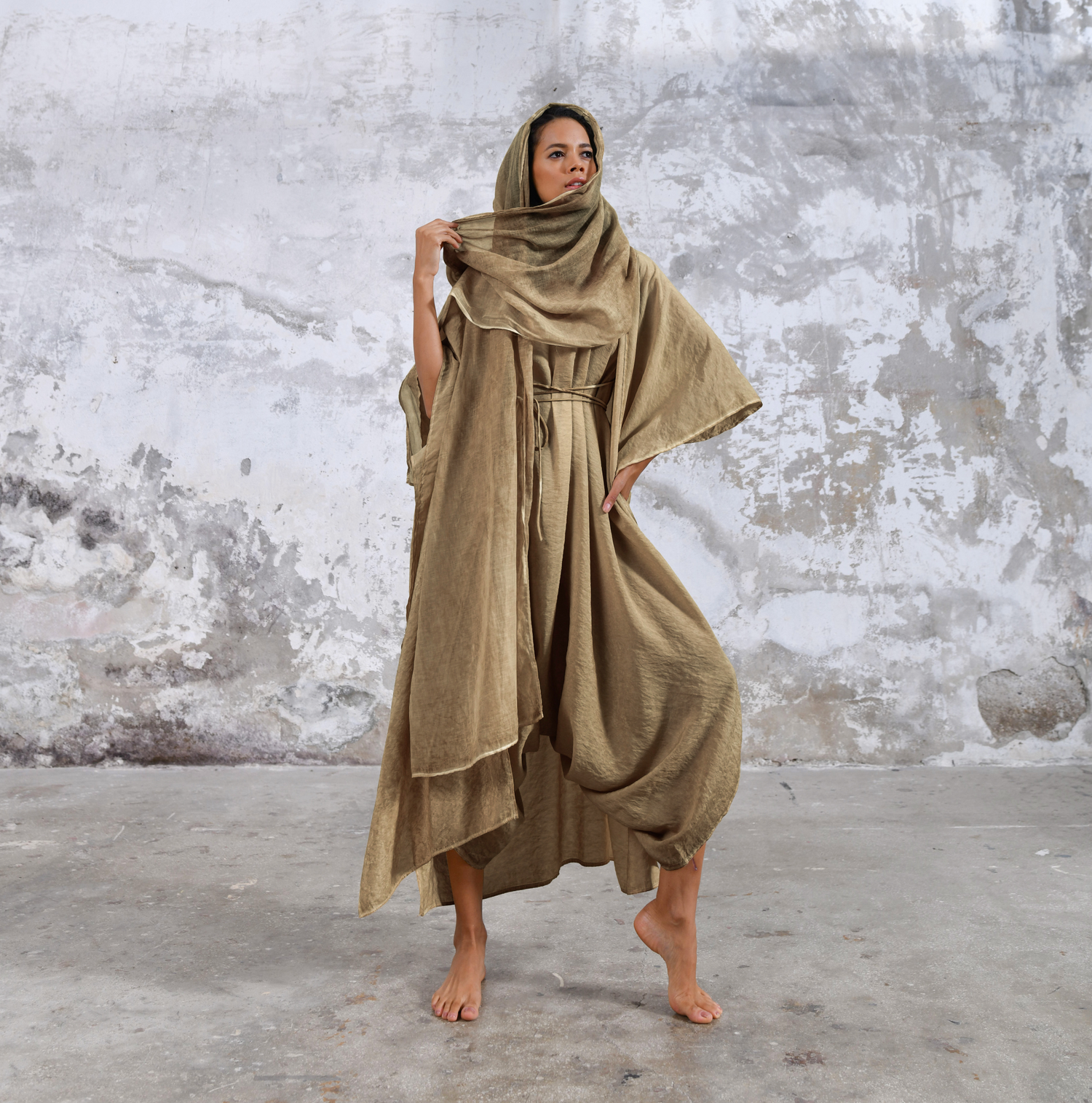 SHAWL Kimono in Desert Sand