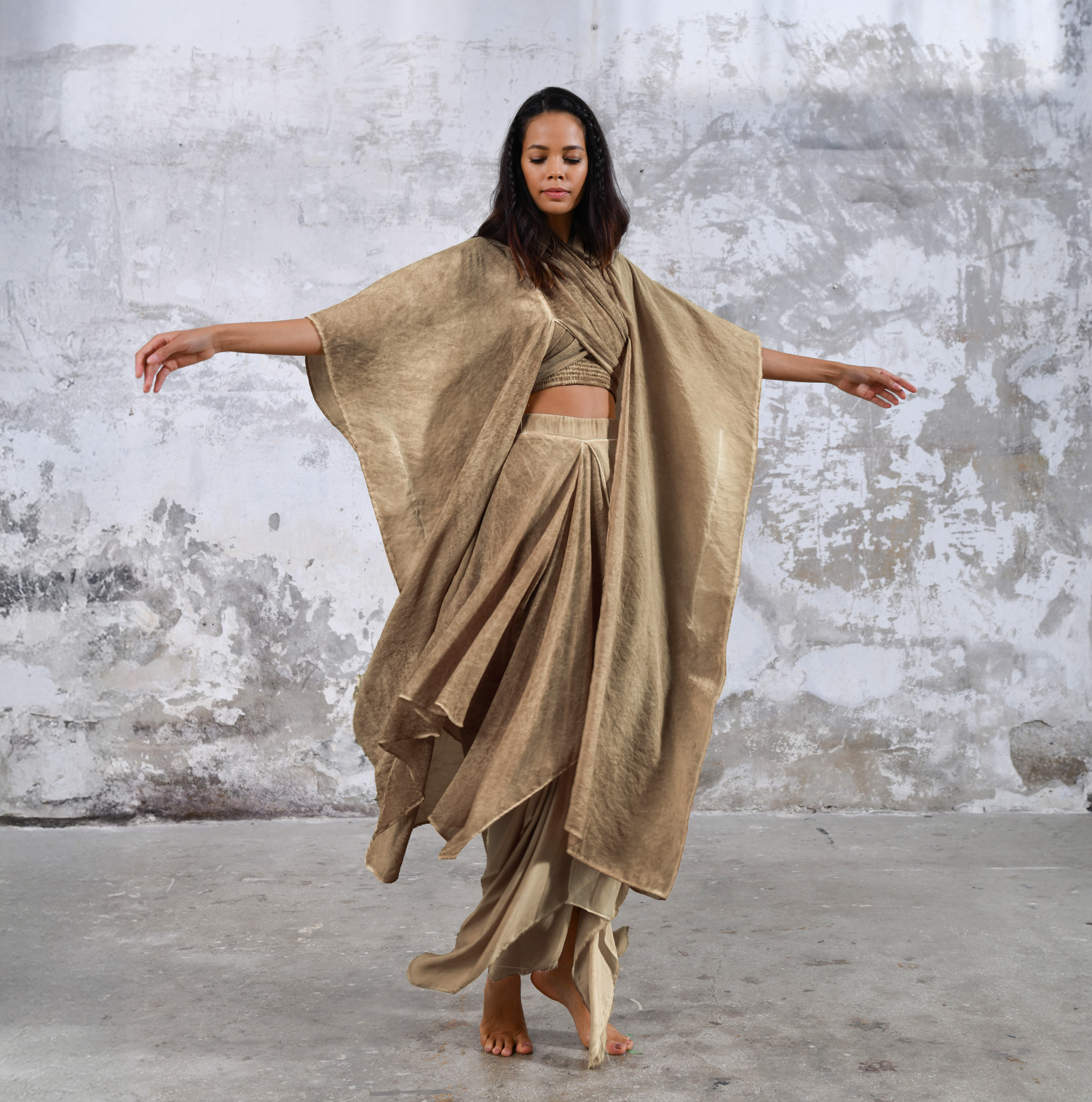 SHAWL Kimono in Desert Sand