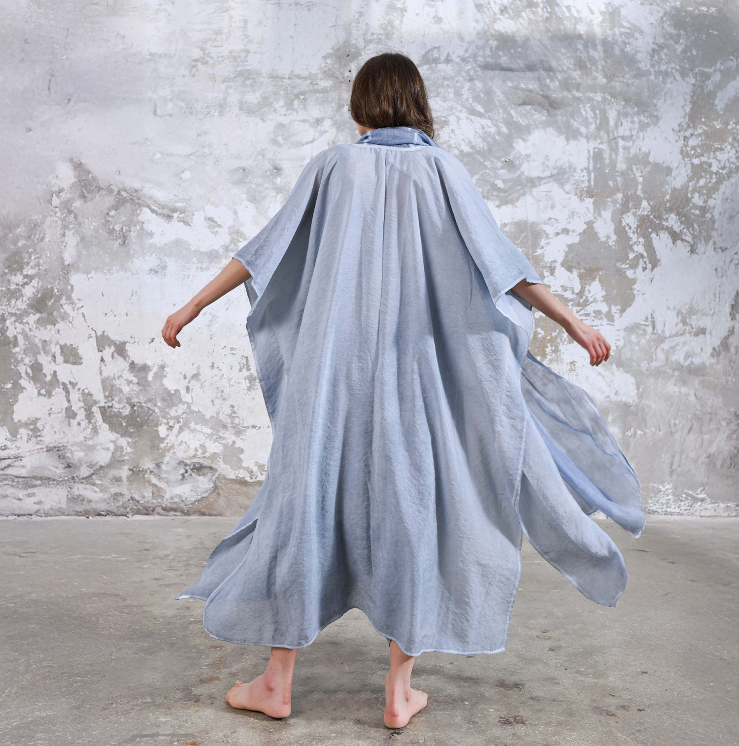 SHAWL Kimono in Baby Blue