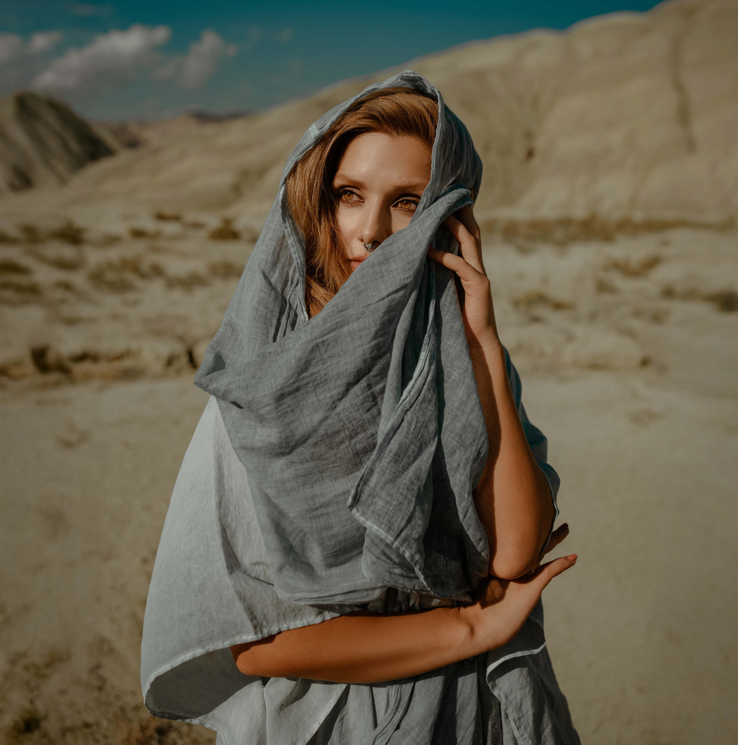 SHAWL Kimono in Baby Blue