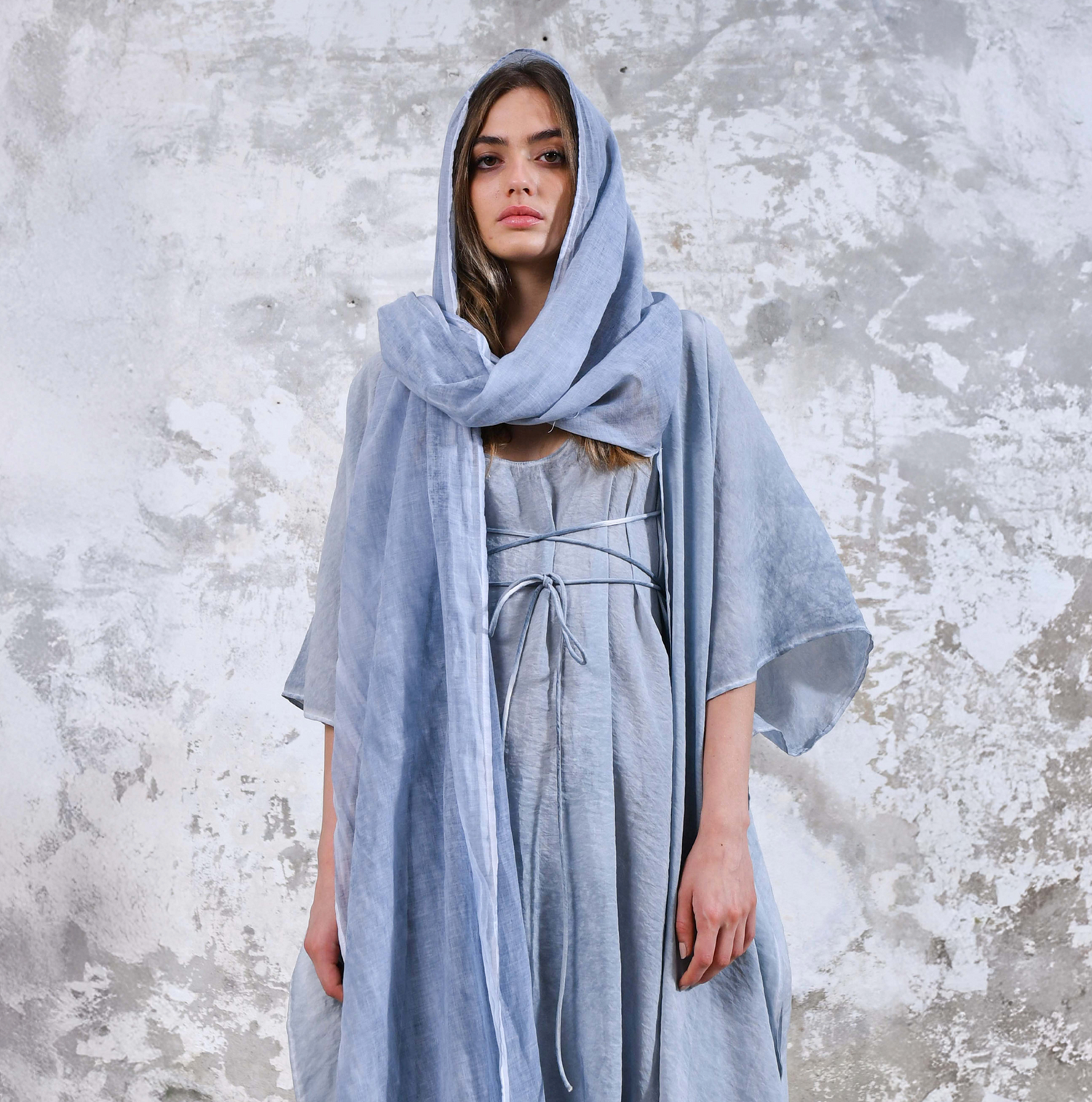 SHAWL Kimono in Baby Blue