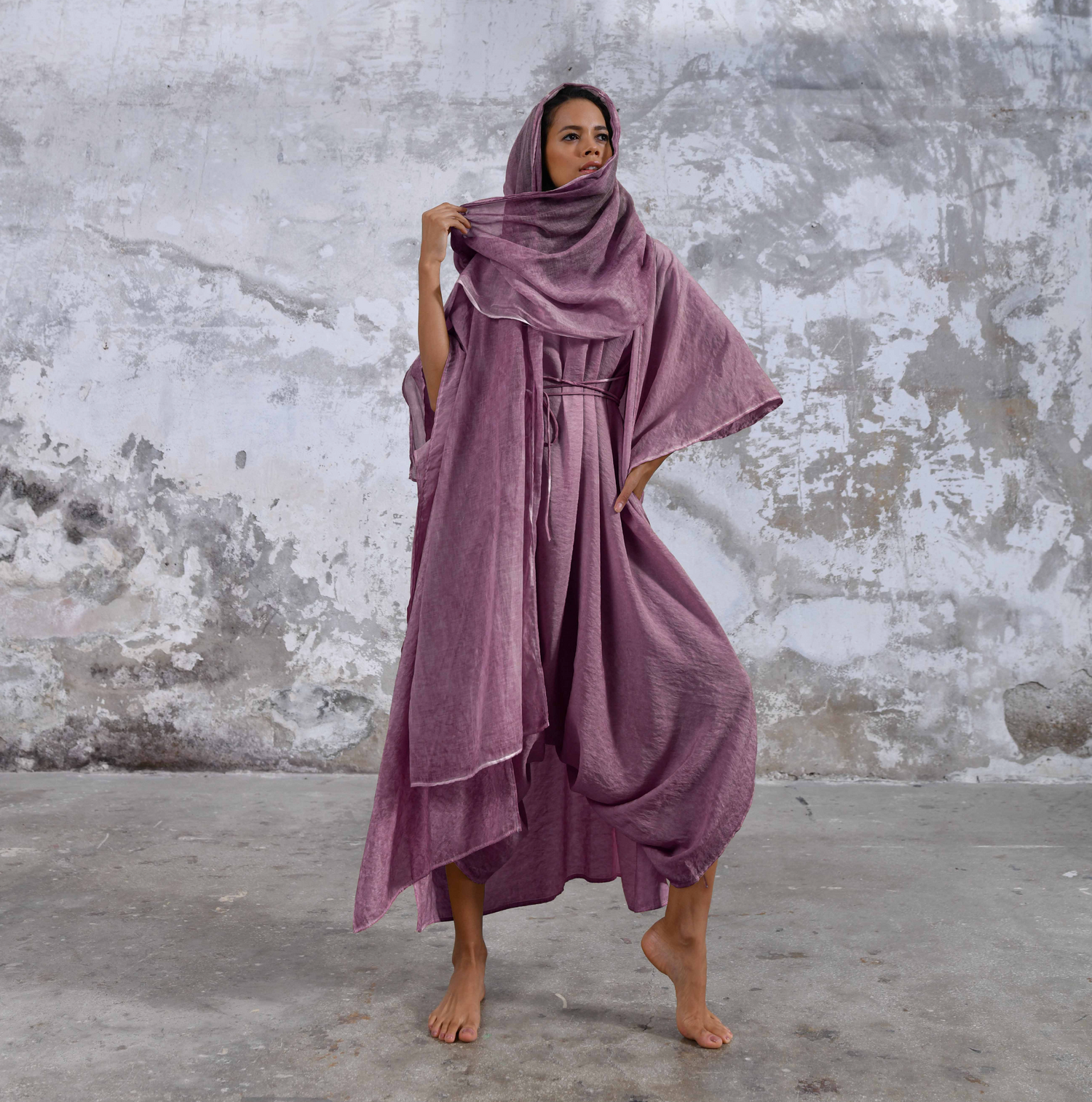 SHAWL Kimono in Cherry