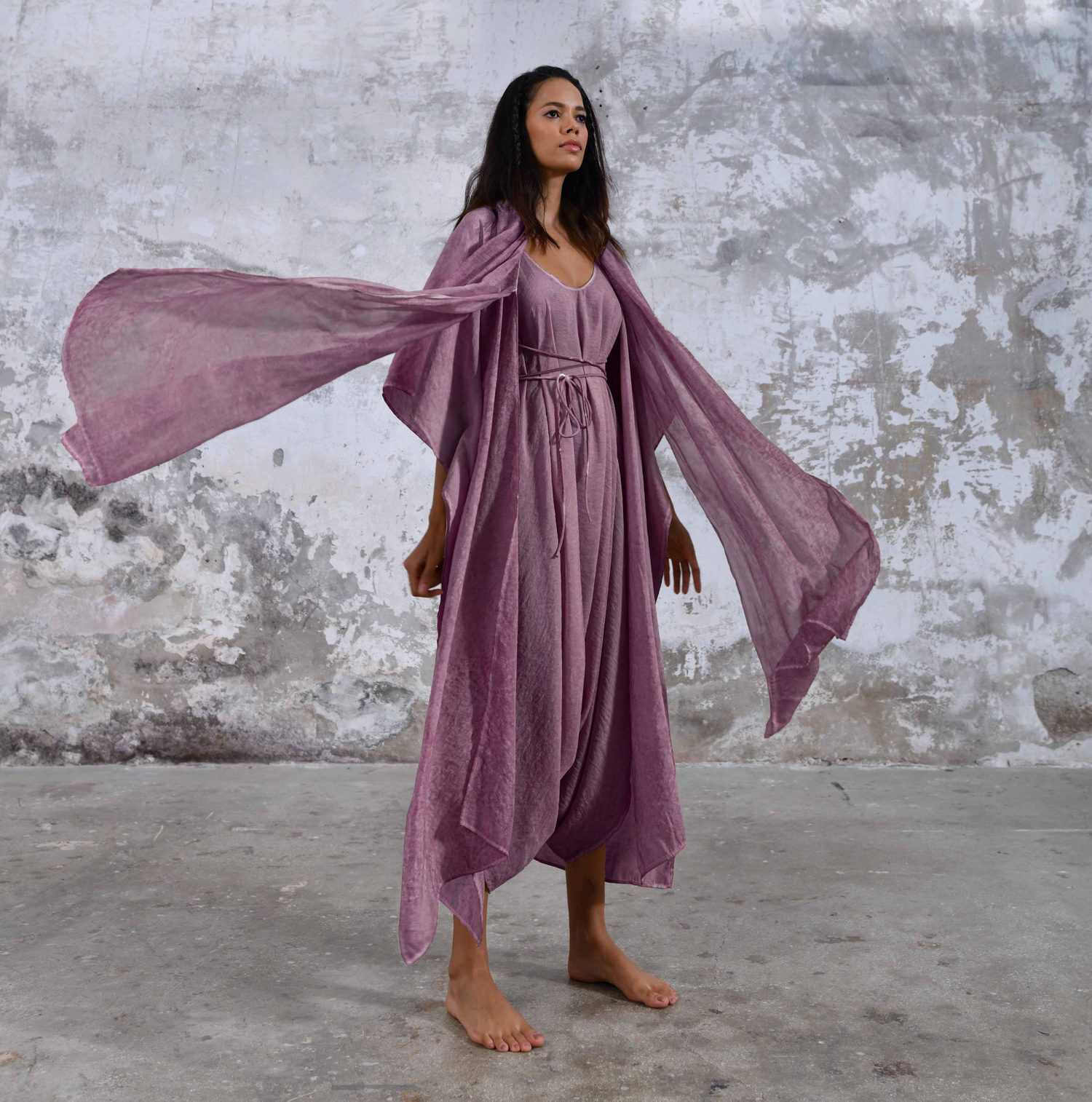 SHAWL Kimono in Cherry