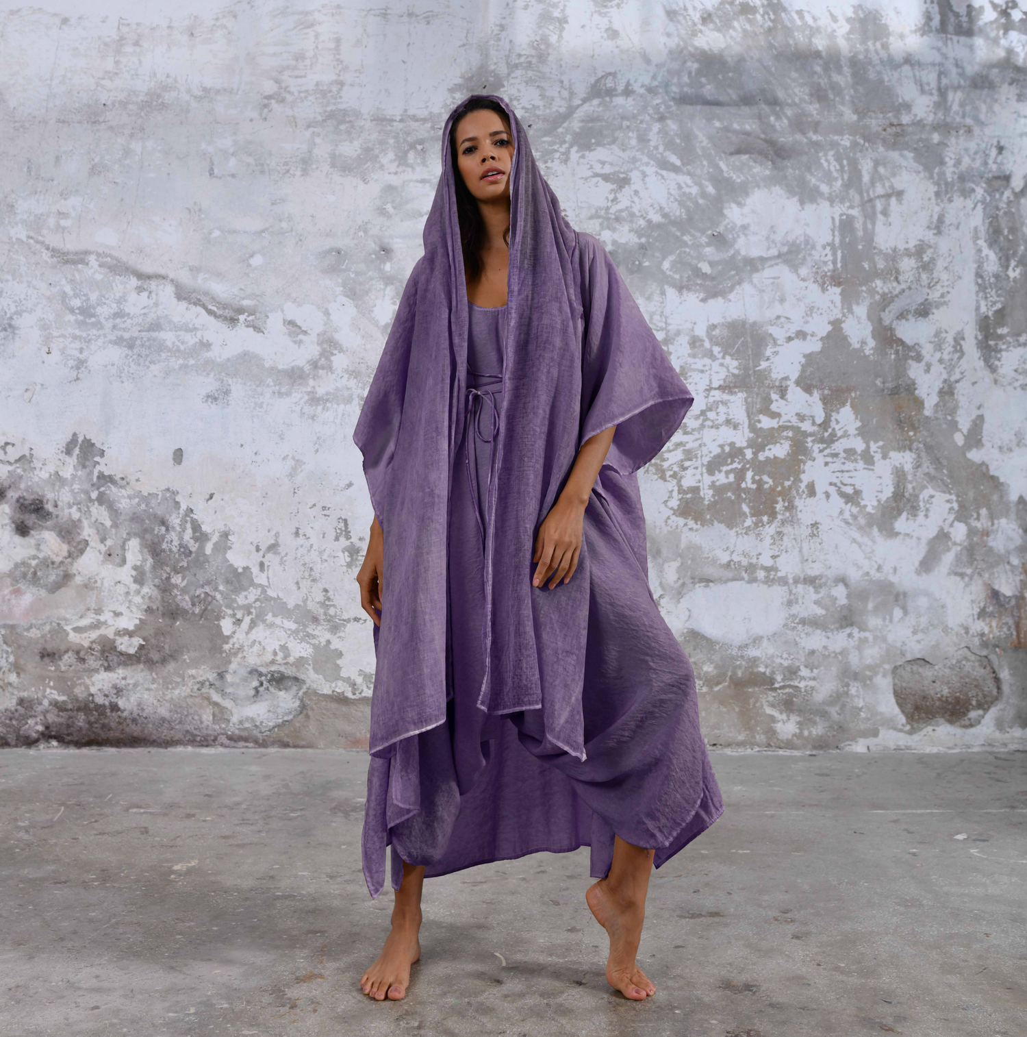 SHAWL Kimono in Mystic Purple