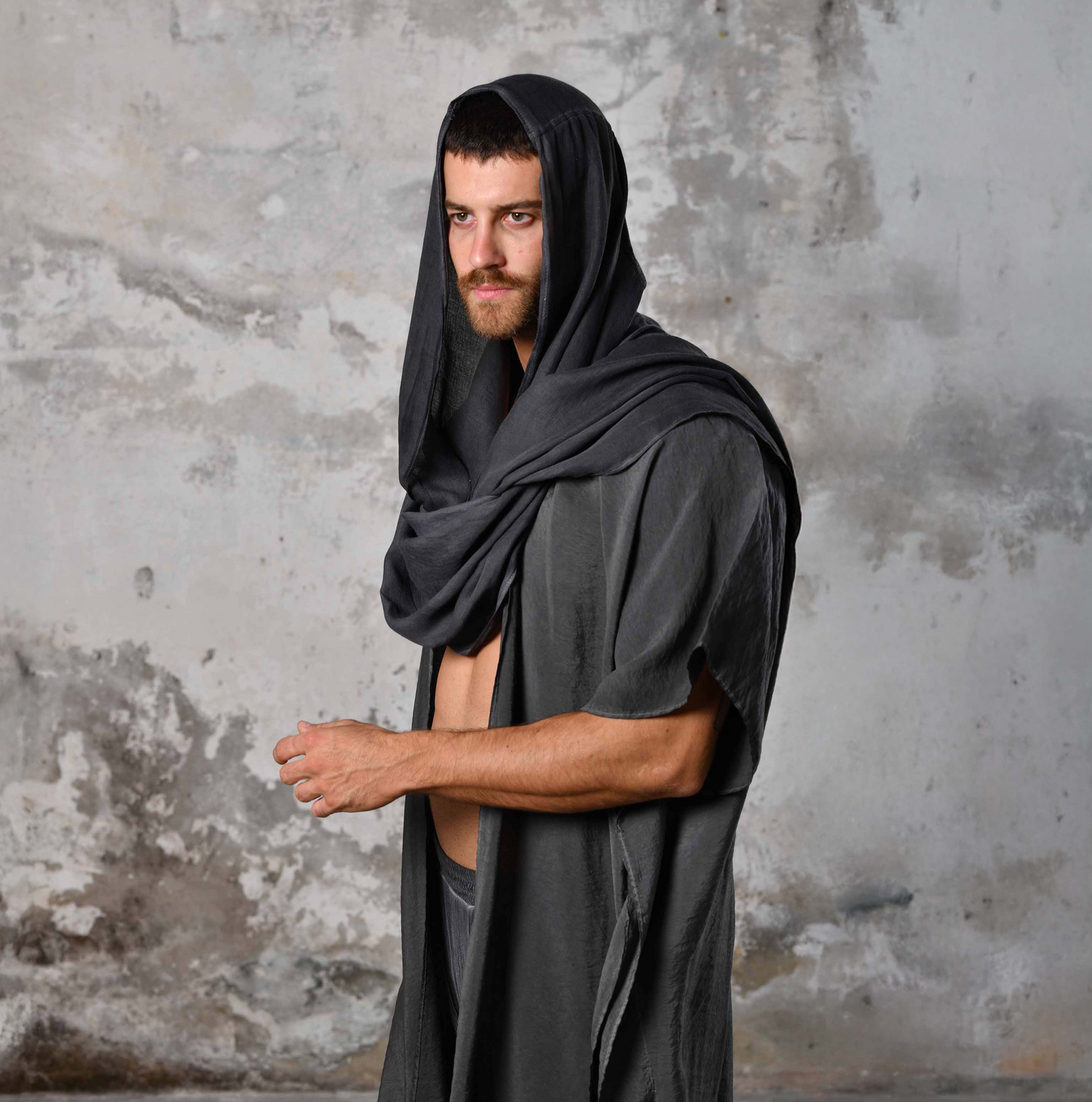 SHAWL Kimono in Charcoal