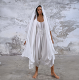 SHAWL Kimono in White