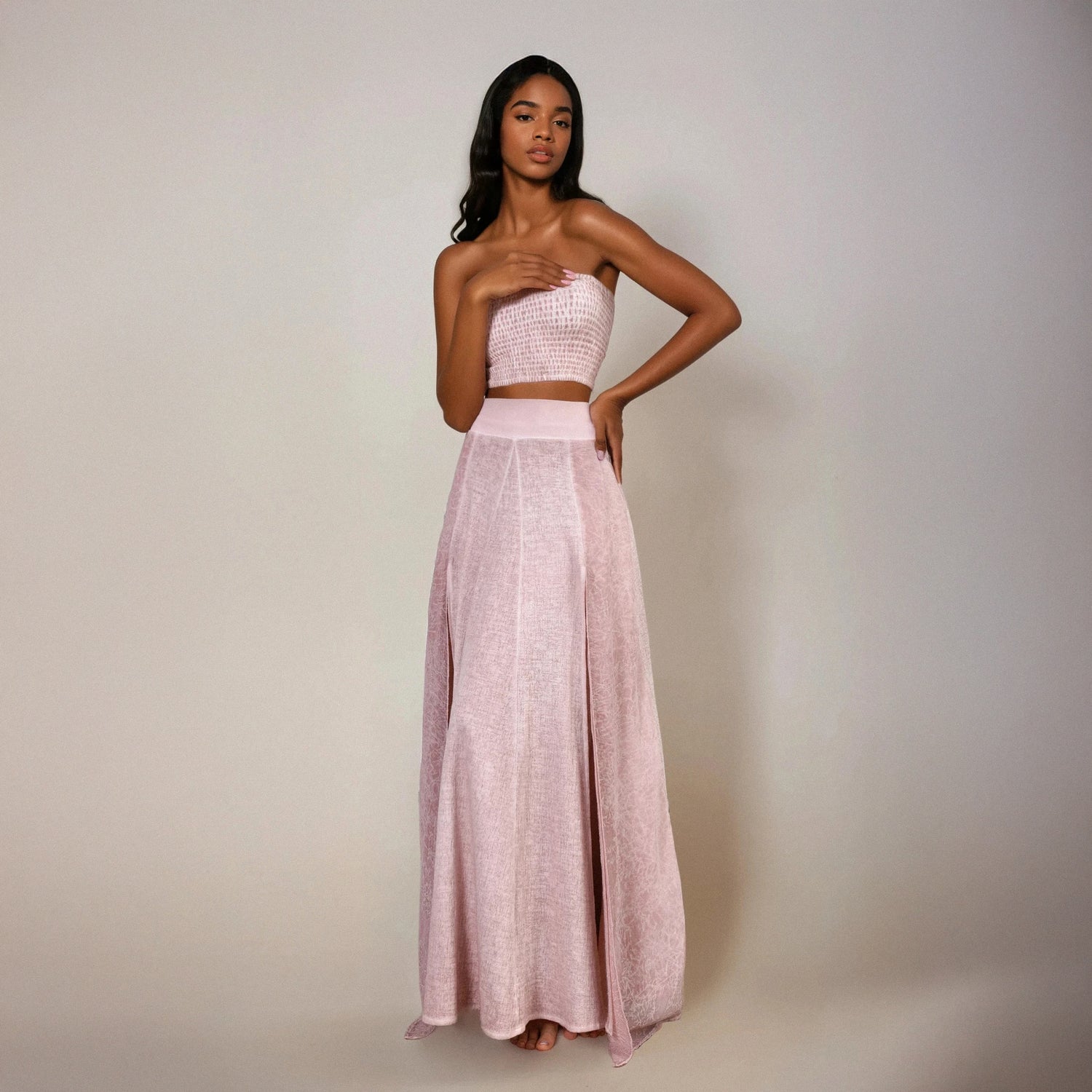 ZHE Skirt in Powder Pink