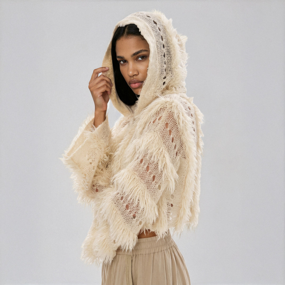 Cloud Hand-Knitted Mohair Jumper · Cream