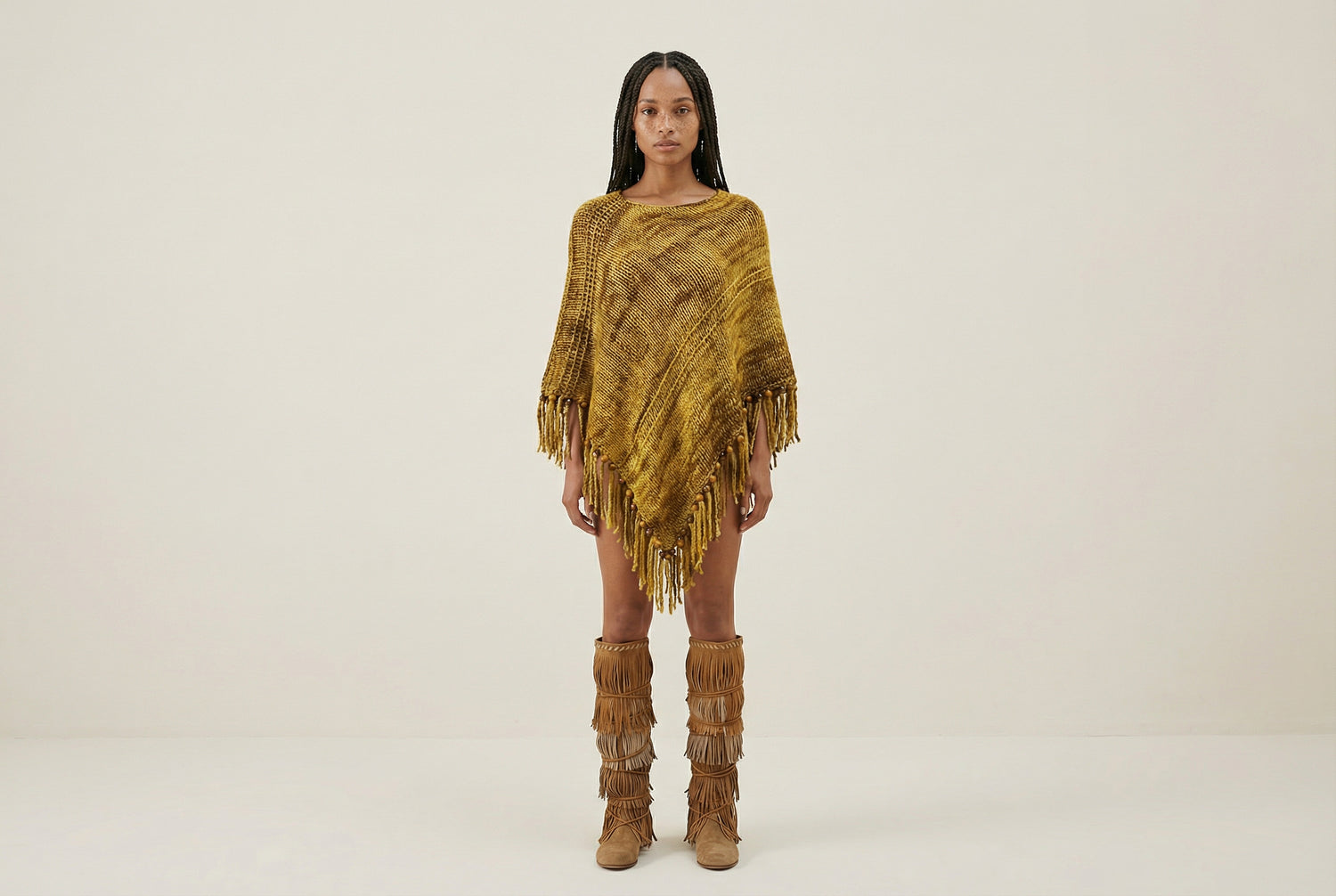 Root Poncho in Turmeric