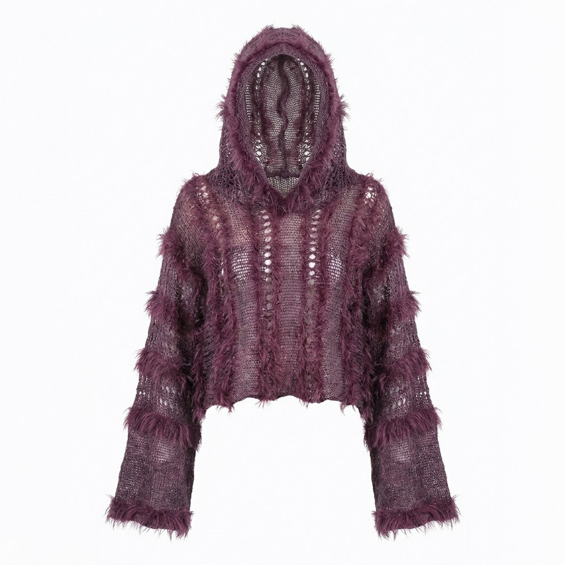Cloud Hand-Knitted Mohair Jumper · Purple