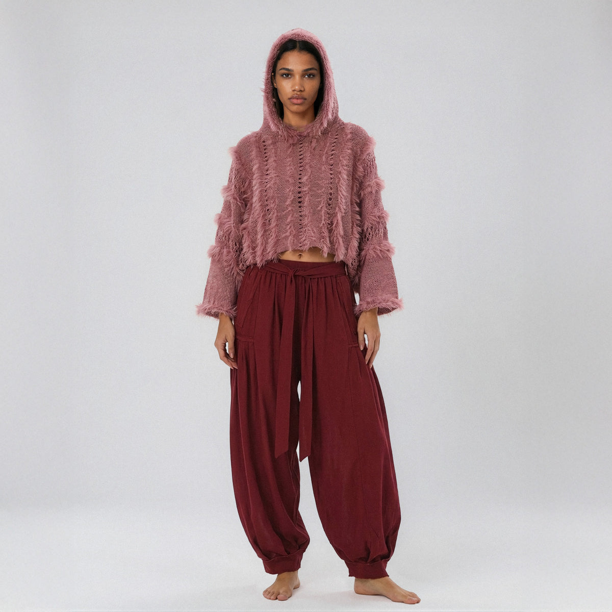 Cloud Hand-Knitted Mohair Jumper · Dusty Pink