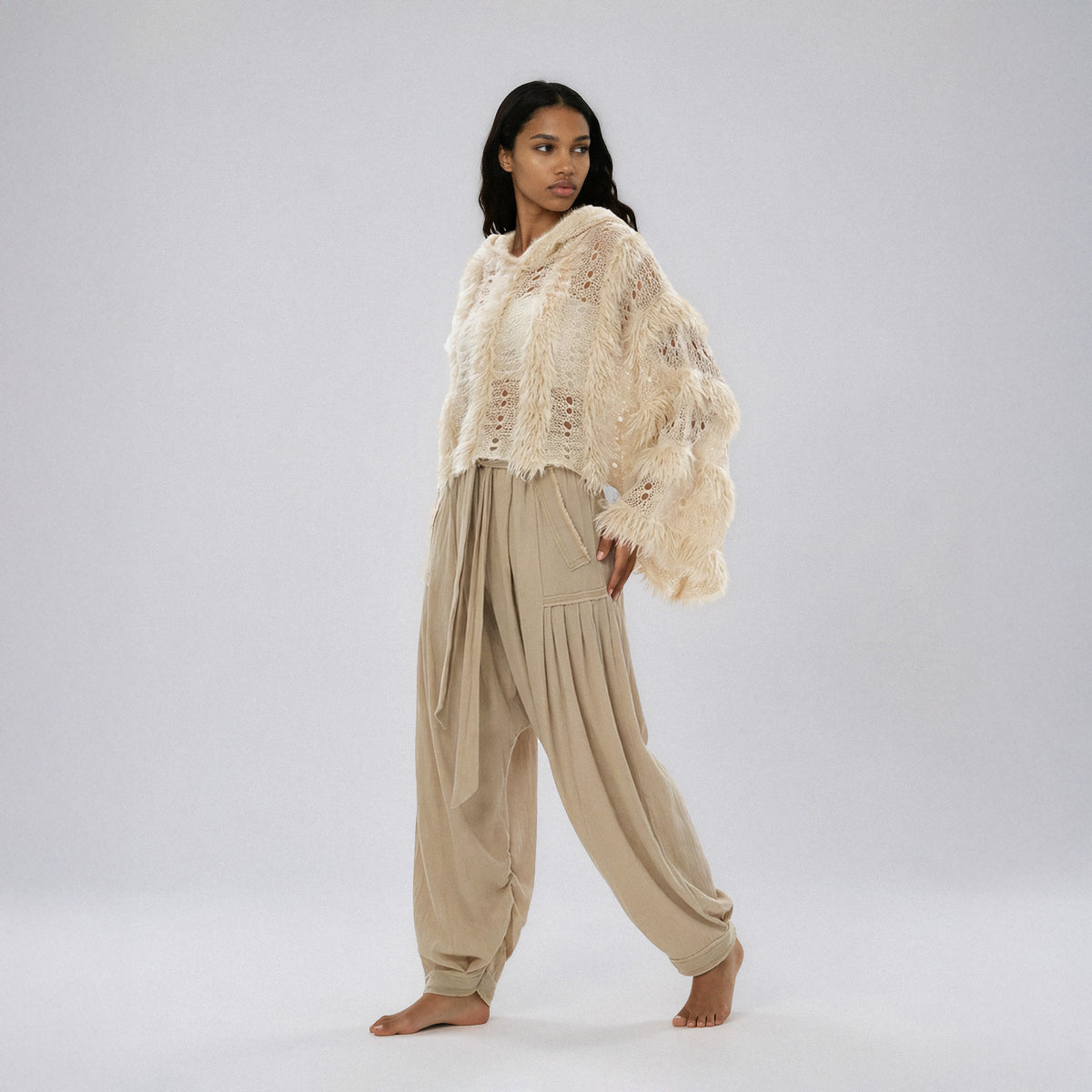 Cloud Hand-Knitted Mohair Jumper · Cream
